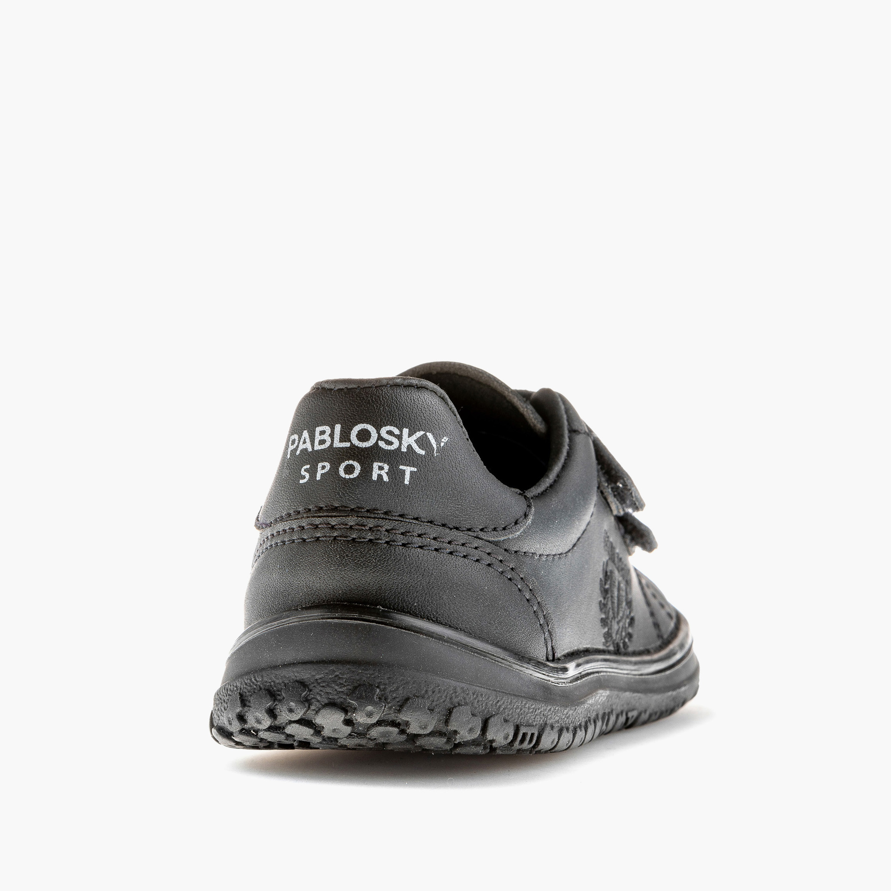 Pablosky Kids' Logo Print School Shoes with Hook and Loop Closure - 200010-J-girls-shoes-schoolshoes-image-3
