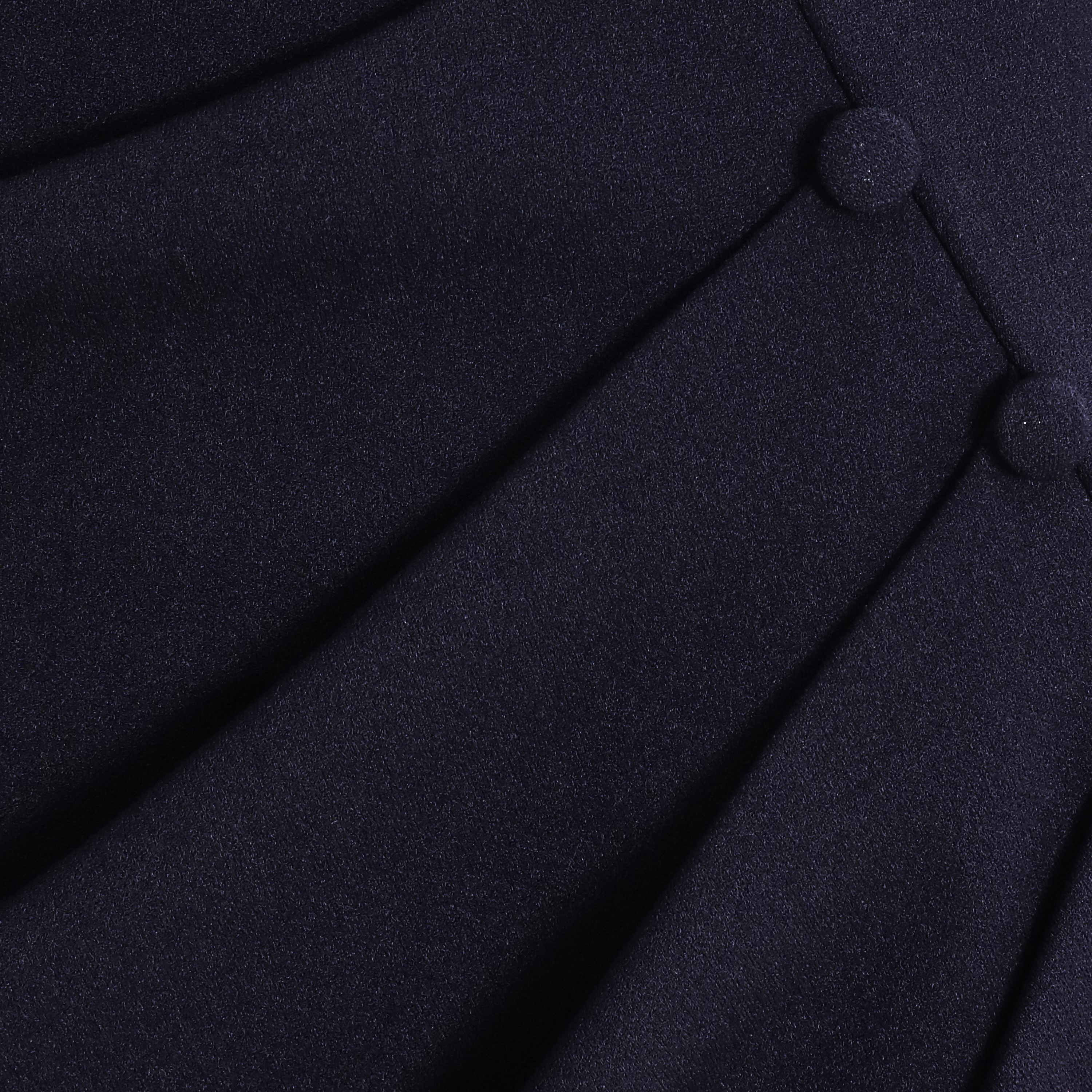 Quiz Navy Scuba Crepe Ruched Button Detail Maxi Dress-women-clothing-dresses-image-4
