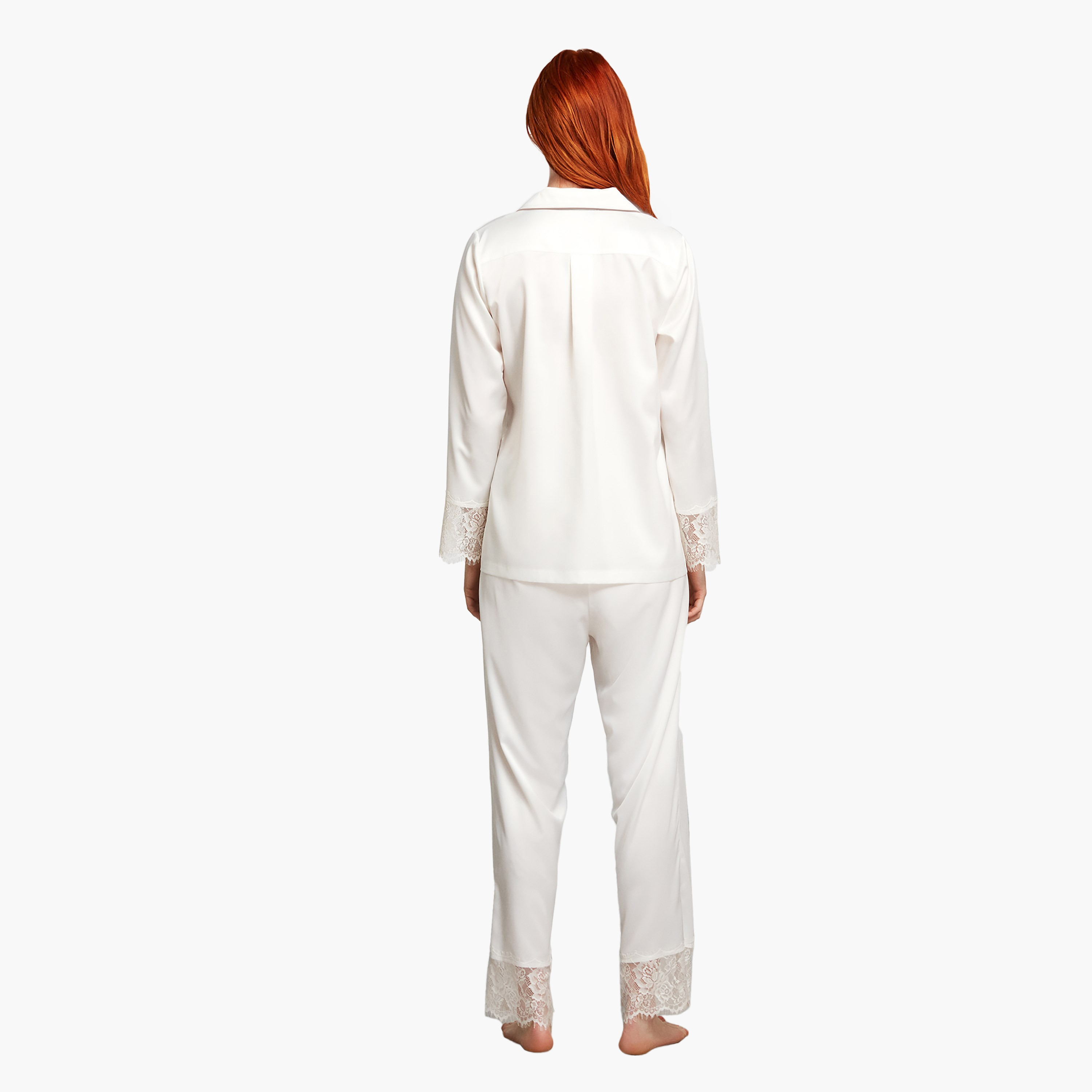 طقم بيجامة مع قميص داخلي بياقة مطوية وتفاصيل حواف وبيجامة نسائية من بيني موود-women-clothing-nightwear-pyjamas-longsets-image-3