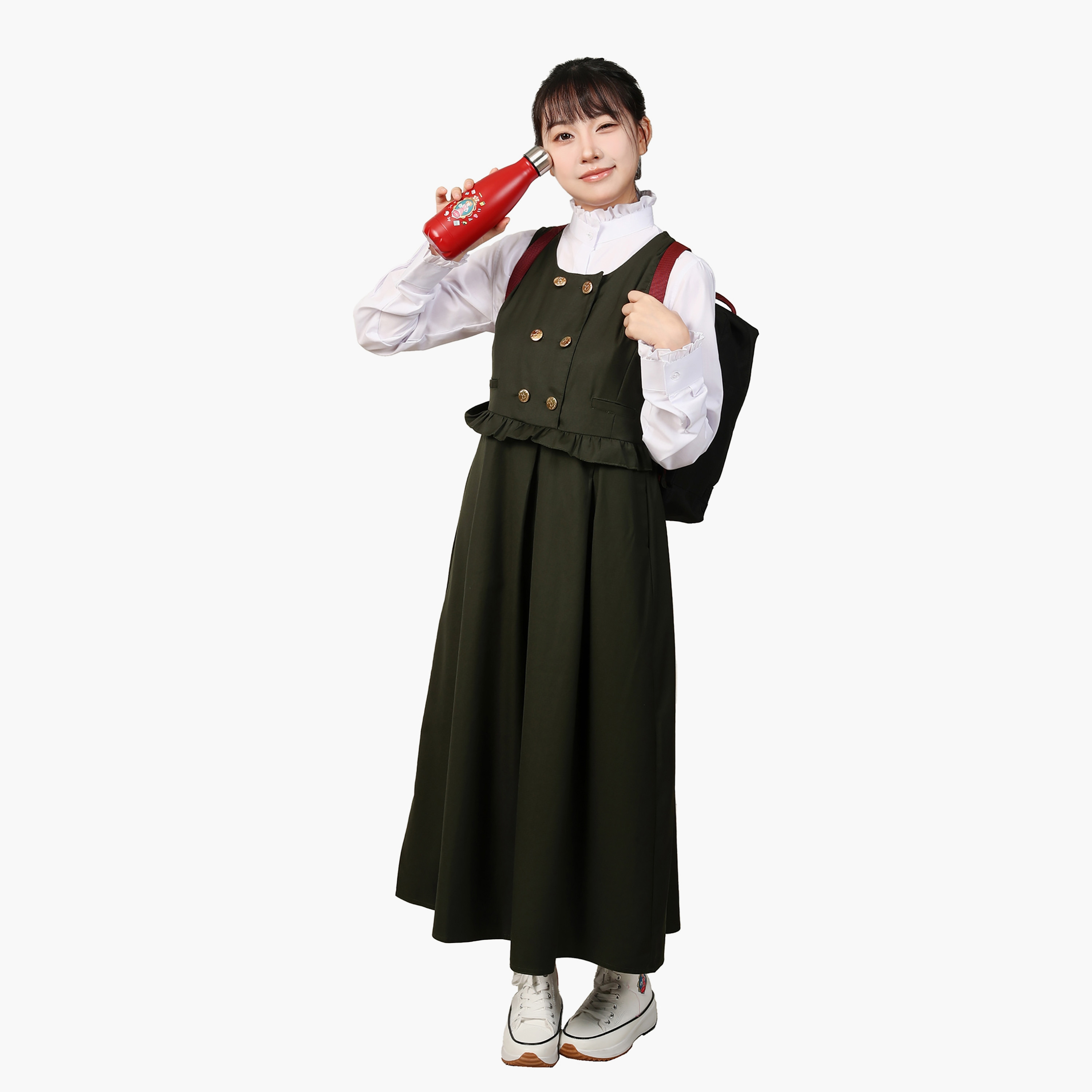 فستان مُوحد للمرحلة المتوسطة بدون أكمام من ماي سكول-girls-clothing-schoolwear-dresses-image-7