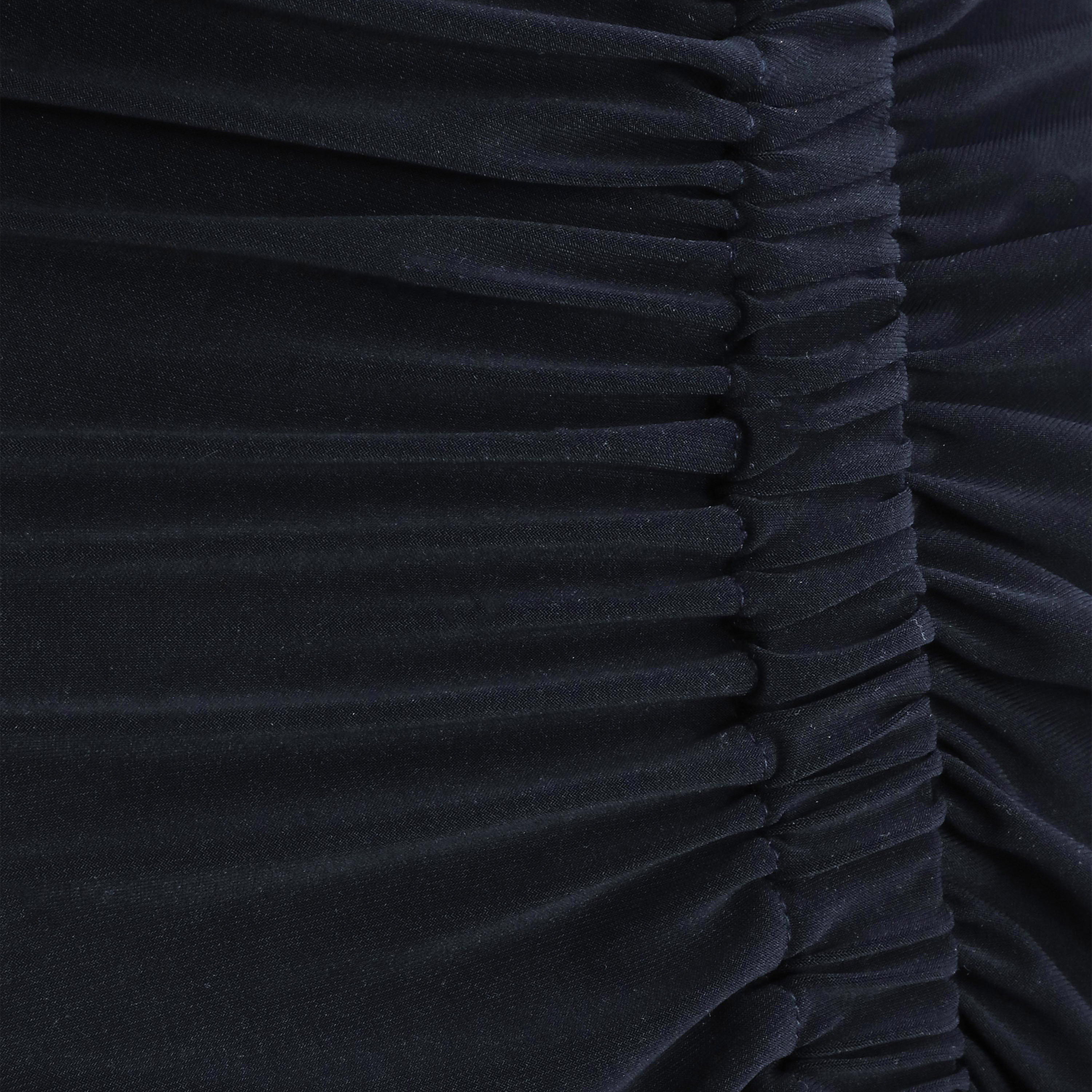 Quiz Navy ITY Ruched Hanky Hem Midaxi Dress-women-clothing-dresses-image-4