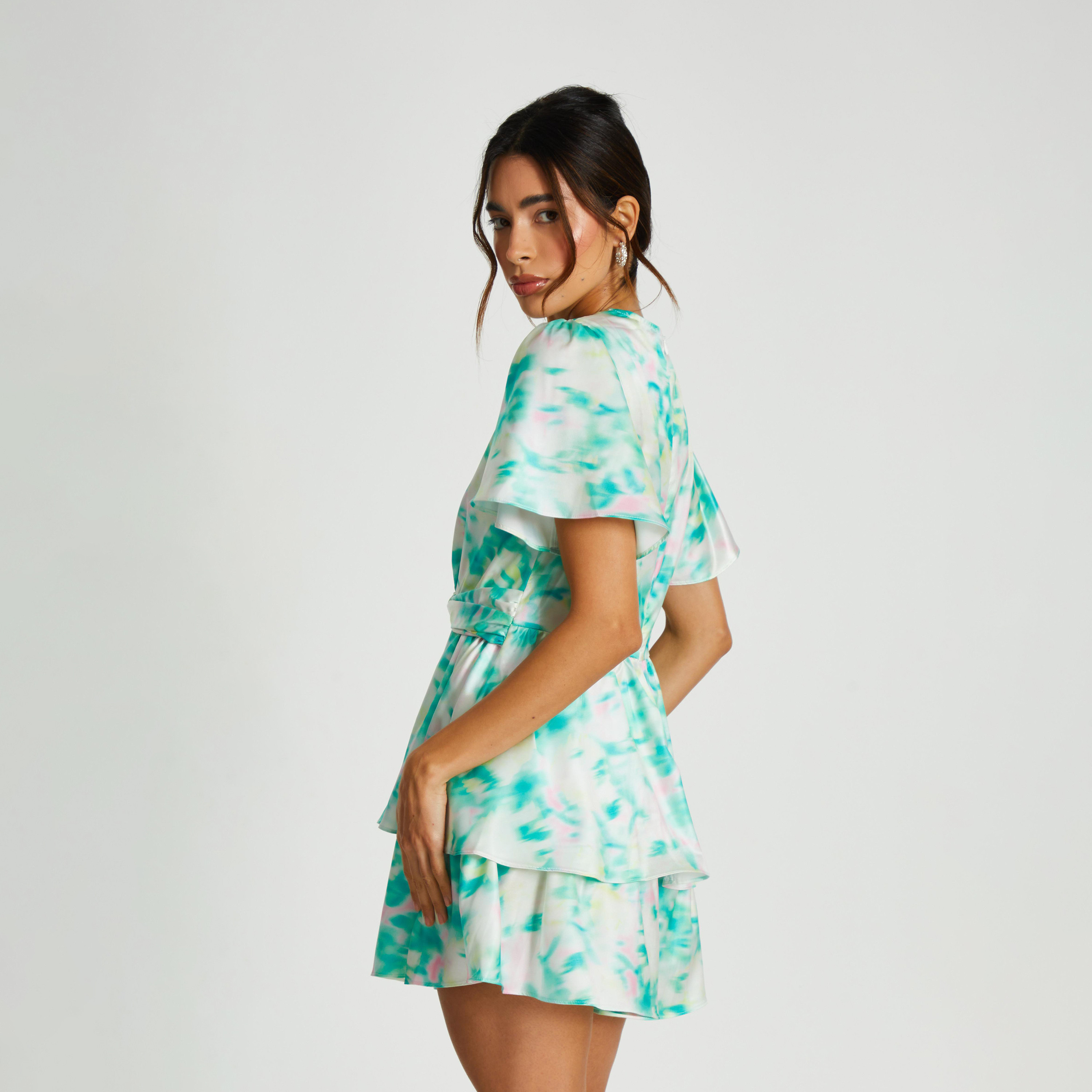 Quiz Multi Abstract Floral Satin Frill Playsuit-women-clothing-jumpsuits-image-2