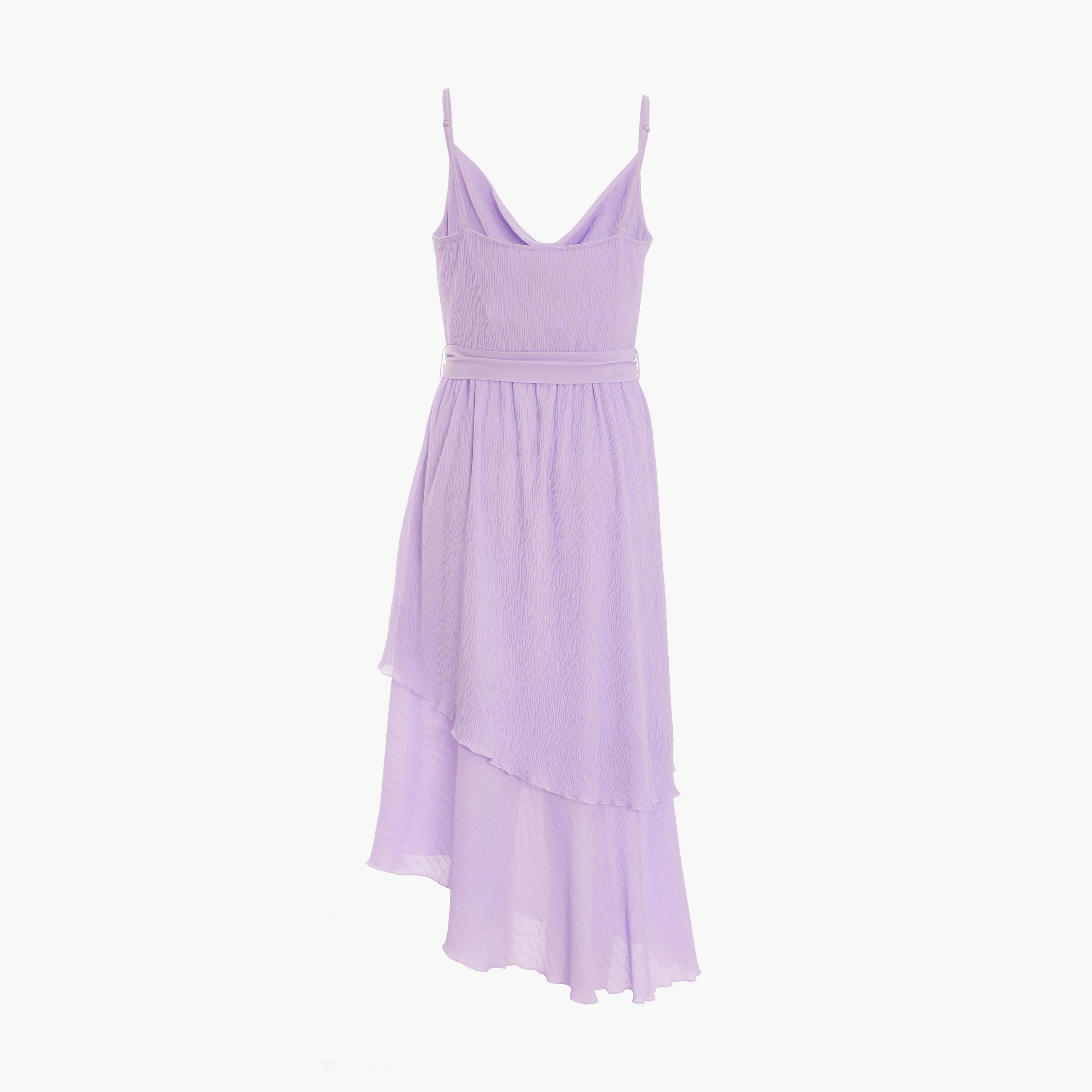 Quiz Lilac Crinkle Woven Cowl Neck Strappy Tiered Midi Dress-women-clothing-dresses-image-5
