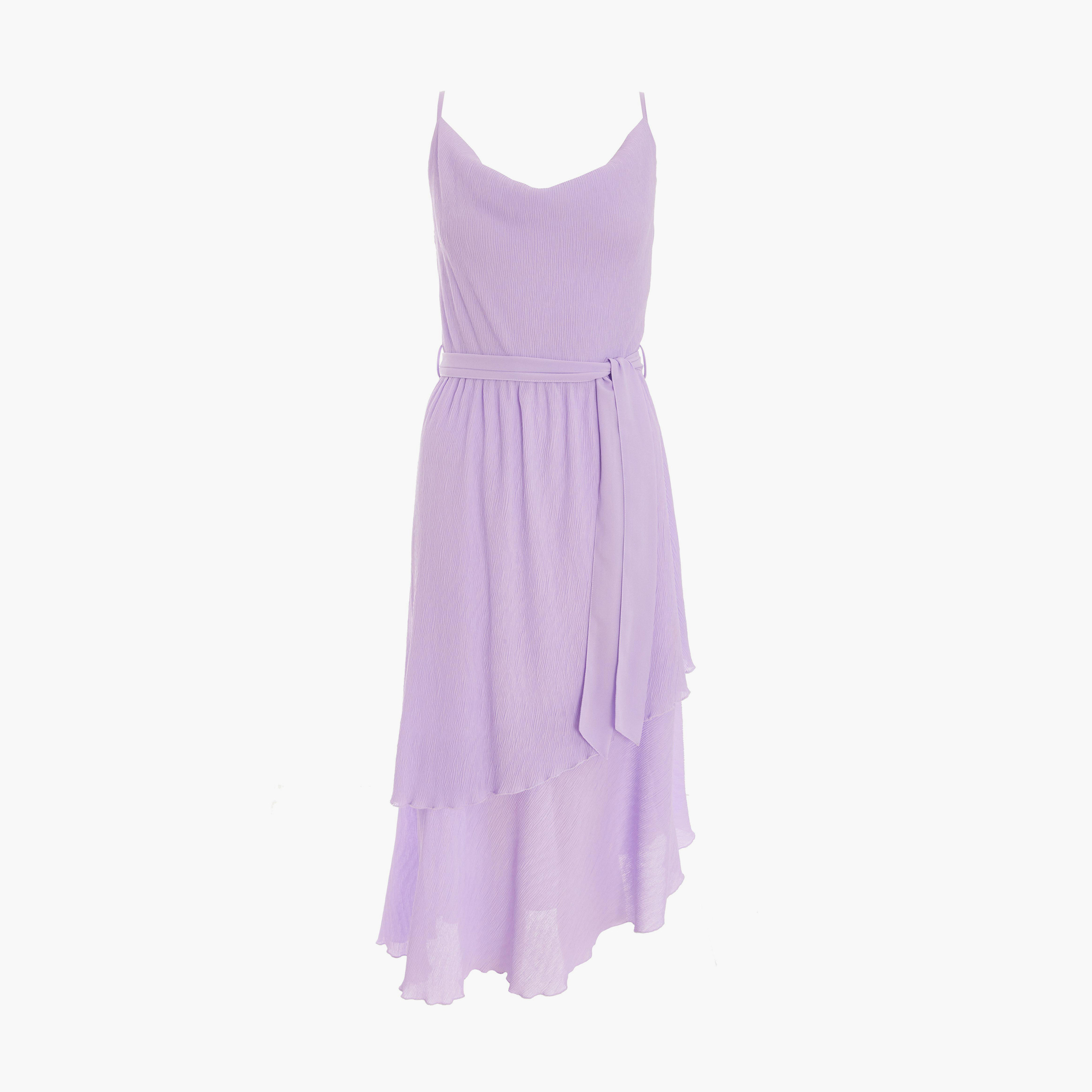 Quiz Lilac Crinkle Woven Cowl Neck Strappy Tiered Midi Dress-women-clothing-dresses-image-6