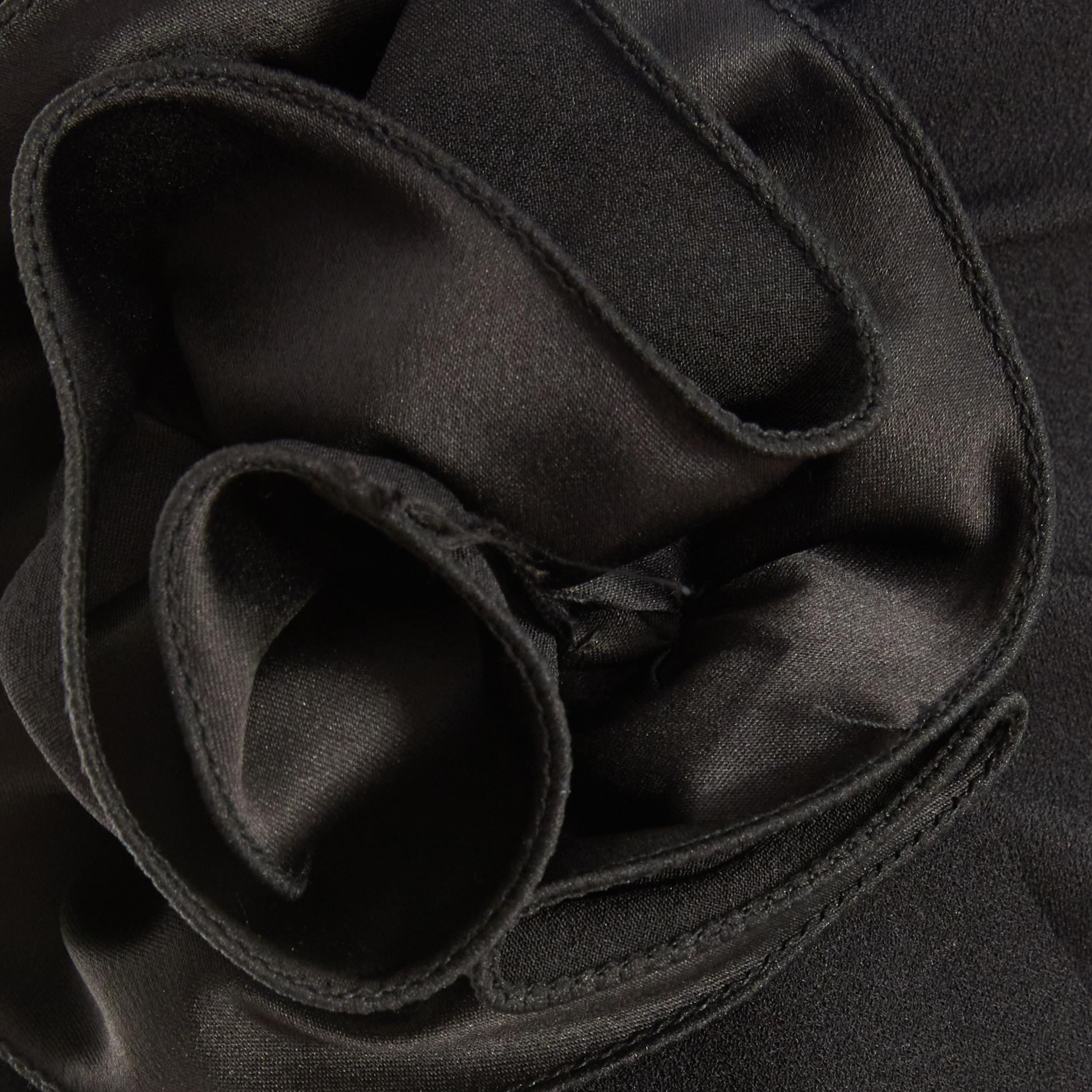 Quiz Black Scuba Crepe Corsage Detail Cowl Neck Evening Midaxi Dress-women-clothing-dresses-image-4