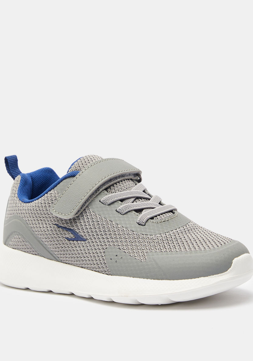 Dash Textured Running Shoes with Hook and Loop Closure-Boy%27s Sports Shoes-image-1