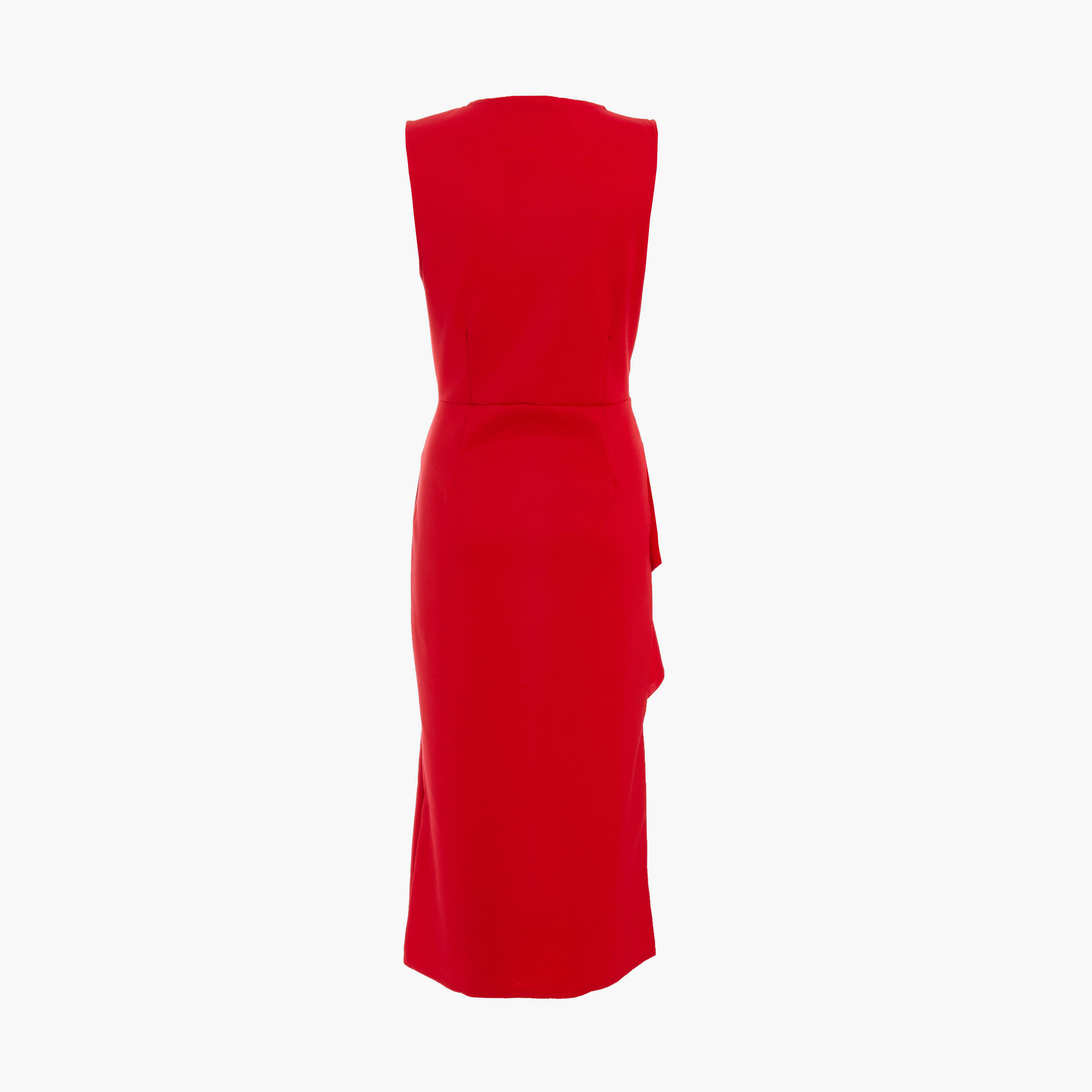 Quiz Red Scuba Crepe Wrap Frill Midi Dress-women-clothing-dresses-image-5