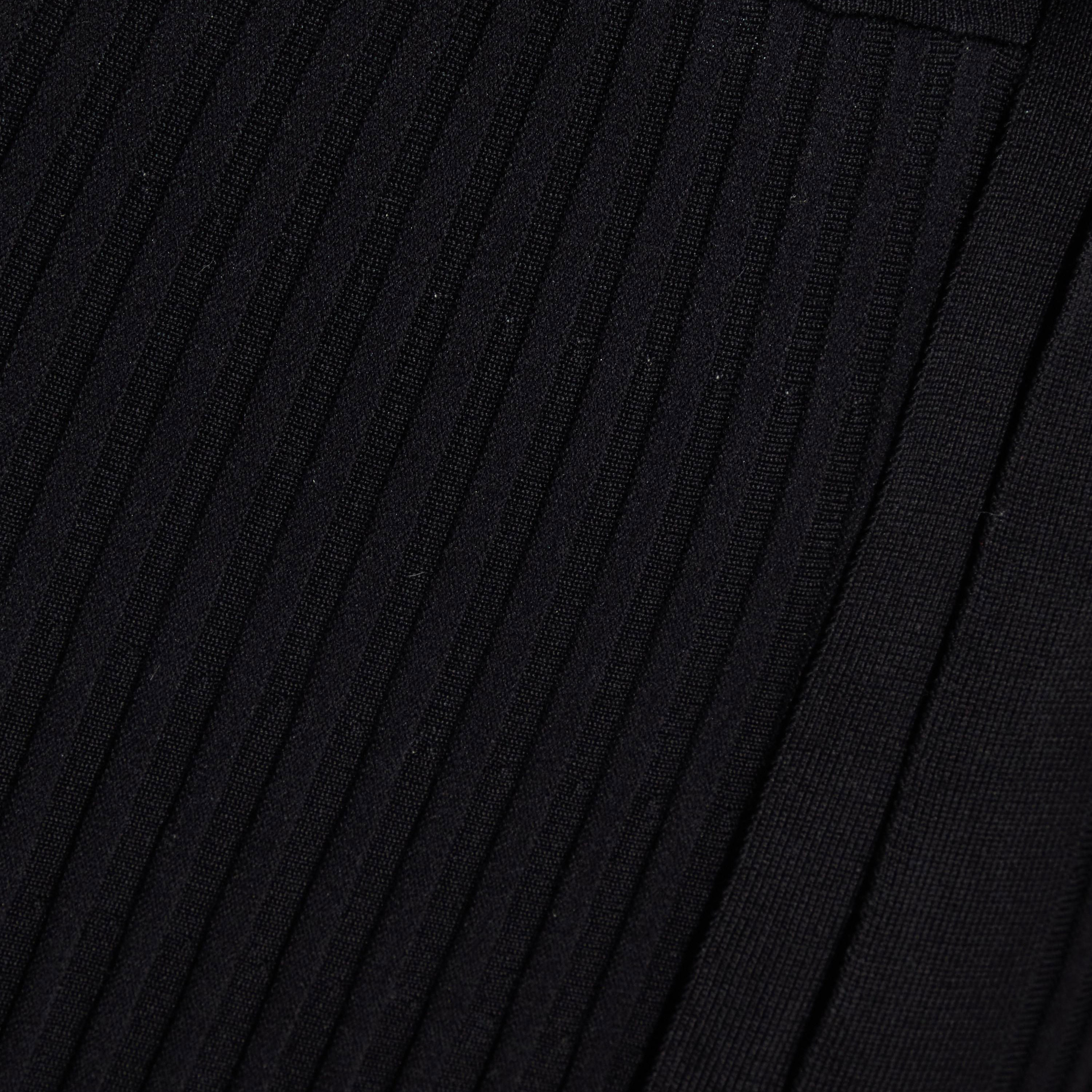 Quiz Black Pleated Yarn Knitted Evening Dress-women-clothing-dresses-image-4