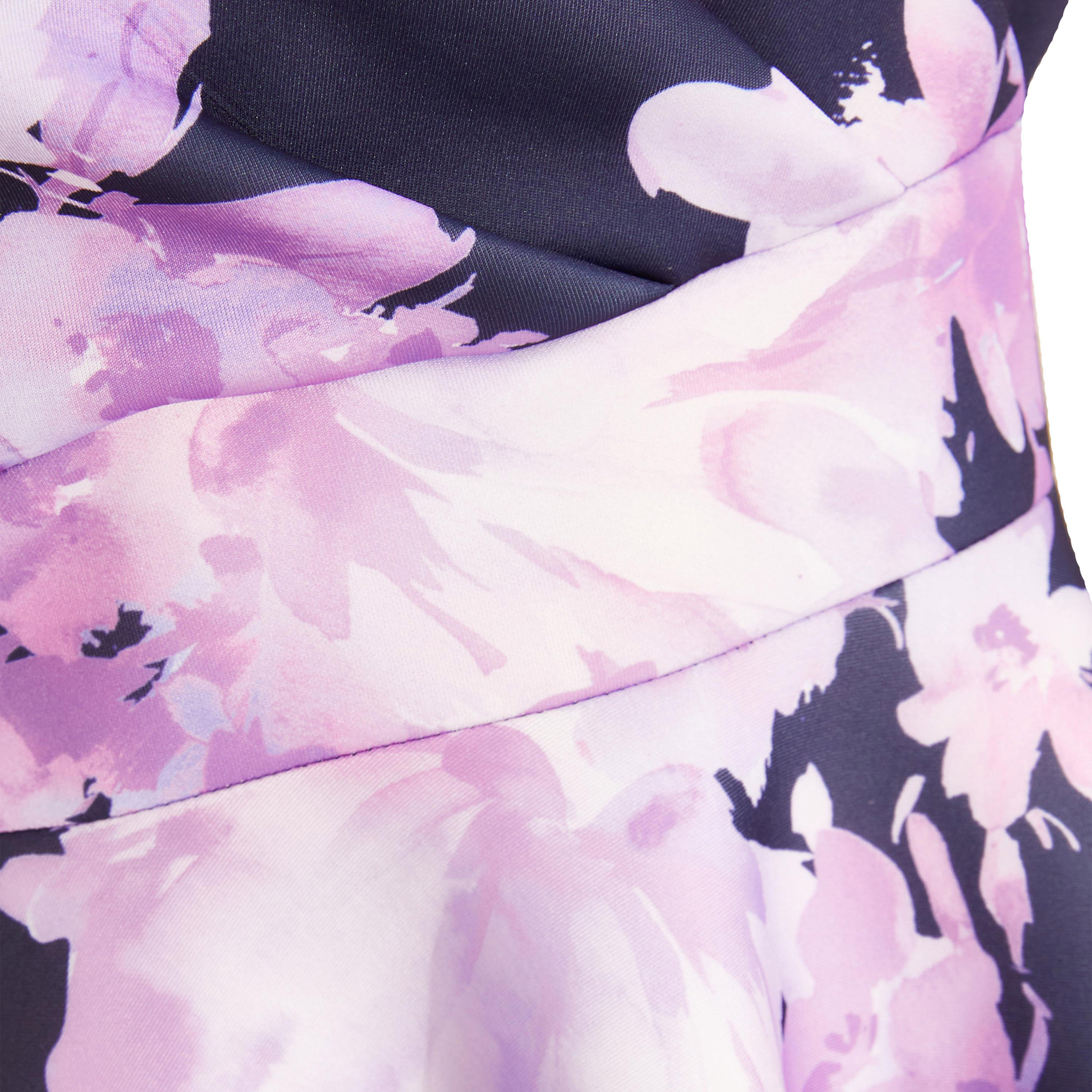 Quiz Navy and Purple Floral Scuba Foam Bardot Dress-women-clothing-dresses-image-4