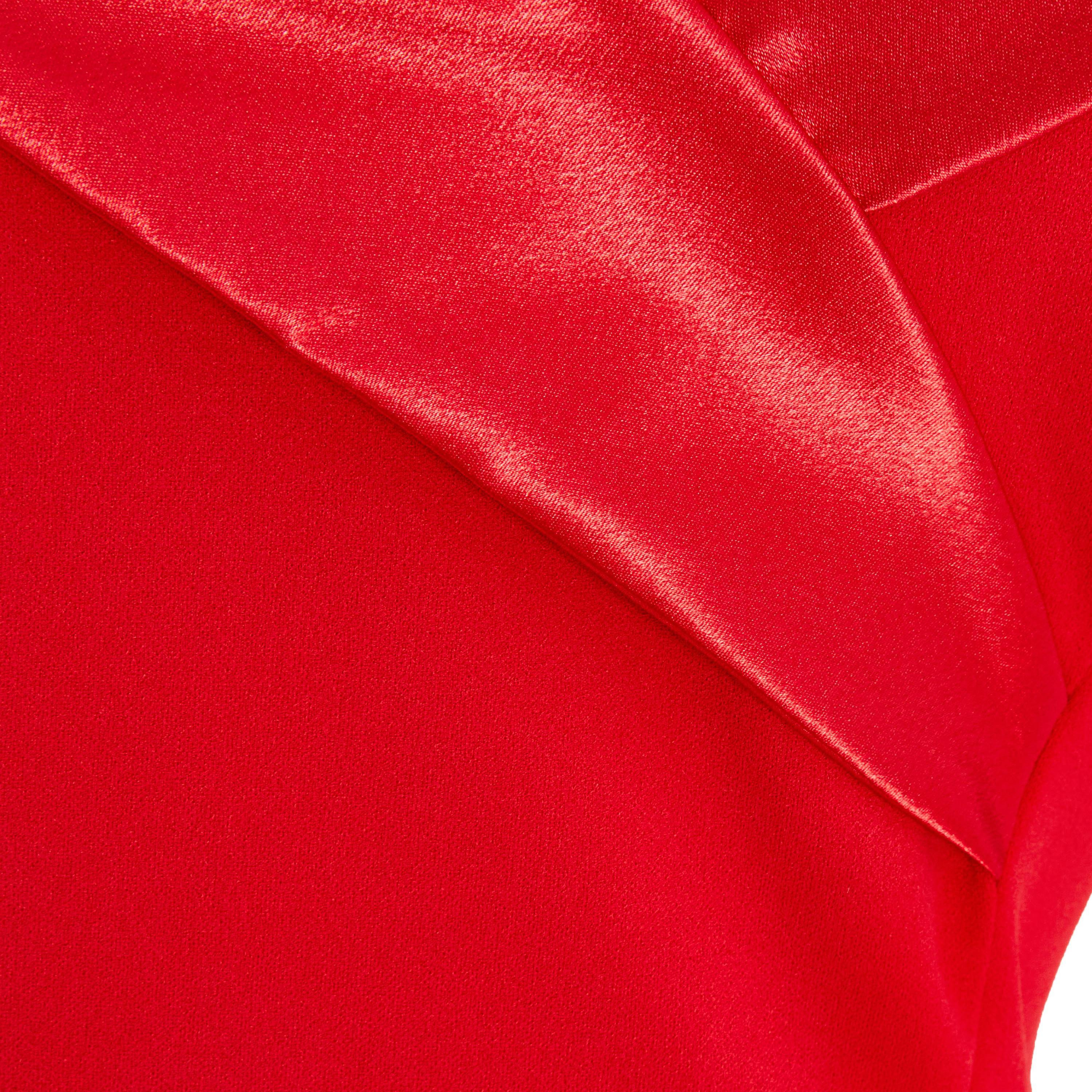 Quiz Red Scuba Crepe Satin Bardot Wrap Maxi Dress-women-clothing-dresses-image-4