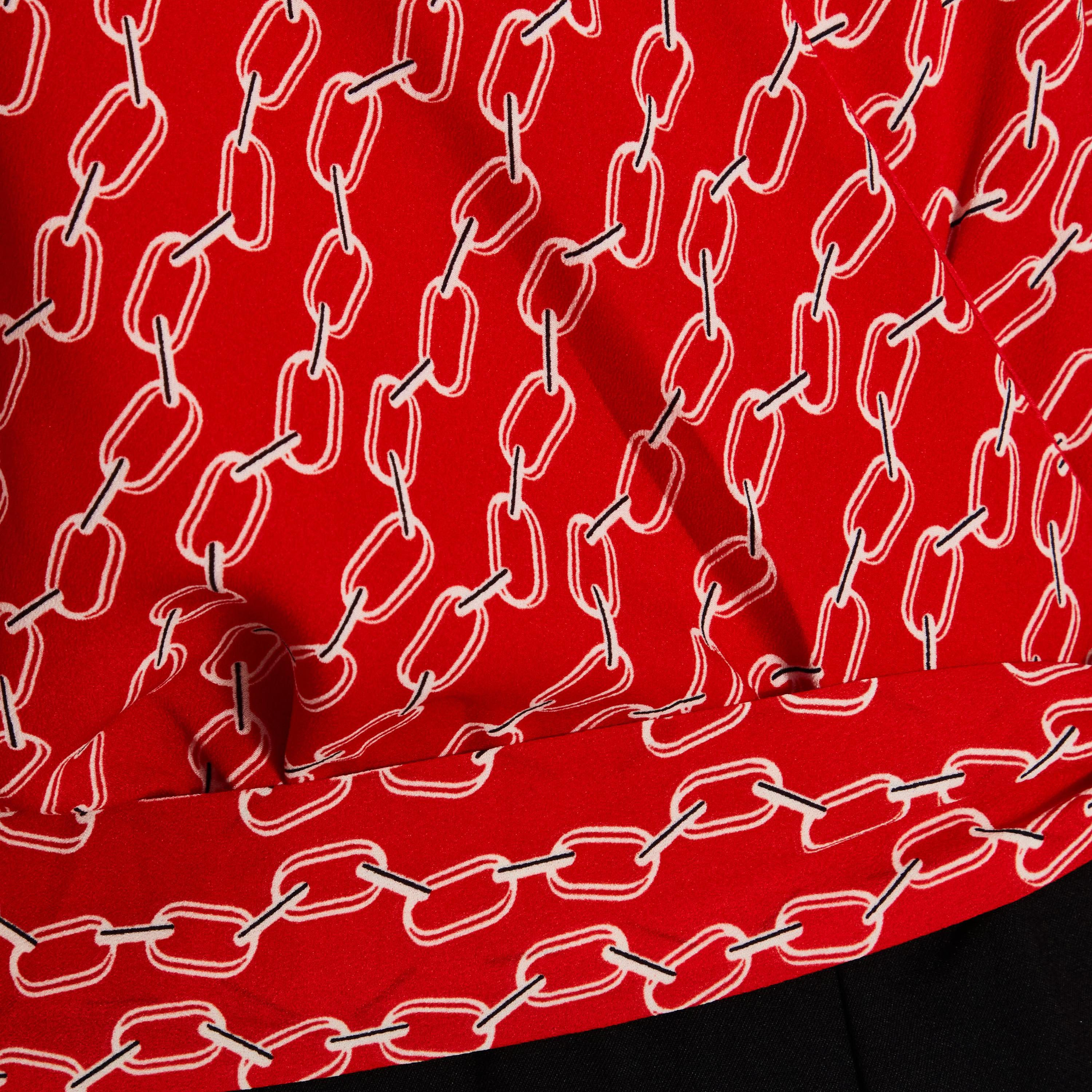 Quiz Red Chain Print Chiffon 2-in-1 Jumpsuit-women-clothing-jumpsuits-image-4