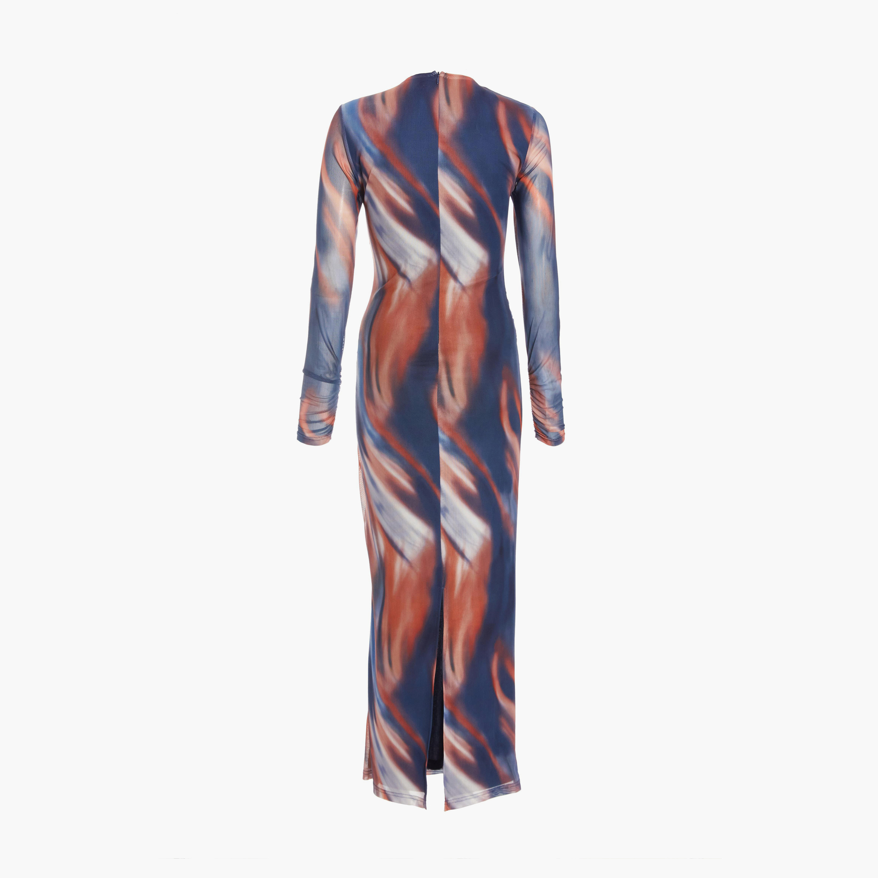 كويز-  فستان متوسط الطول ميداكسي رمادي داكن بدون أكمام ومكشكش من ITY-women-clothing-dresses-image-6