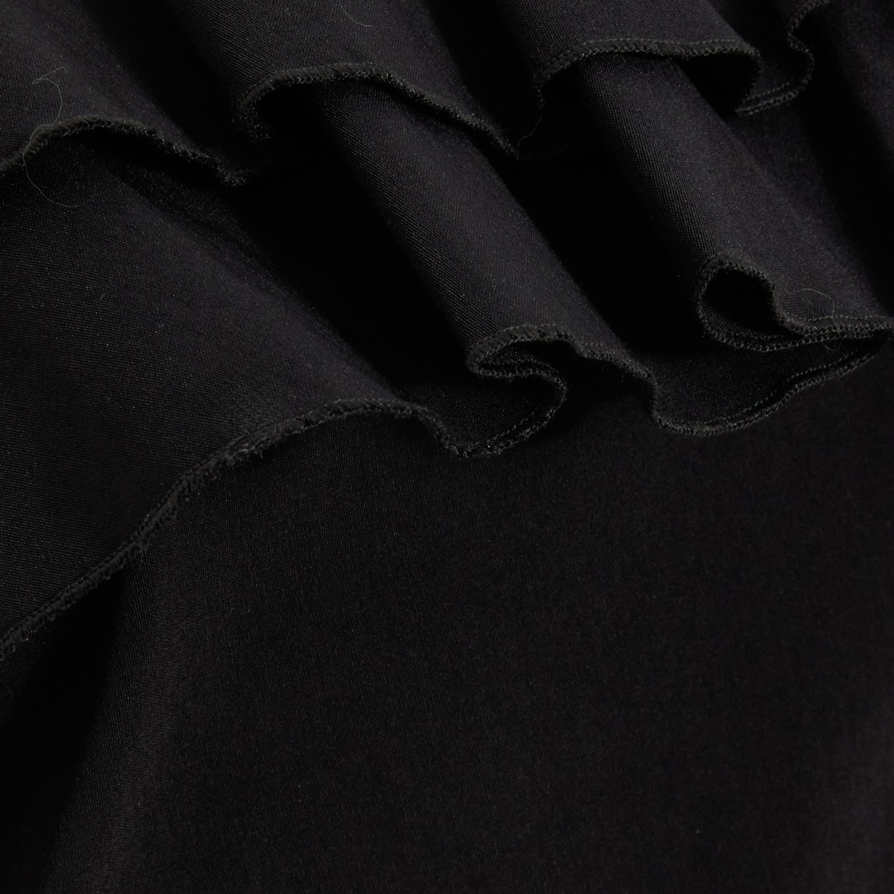 Quiz Black Bengaline Ruffle Bardot Midi Bodycon Dress-women-clothing-dresses-image-4