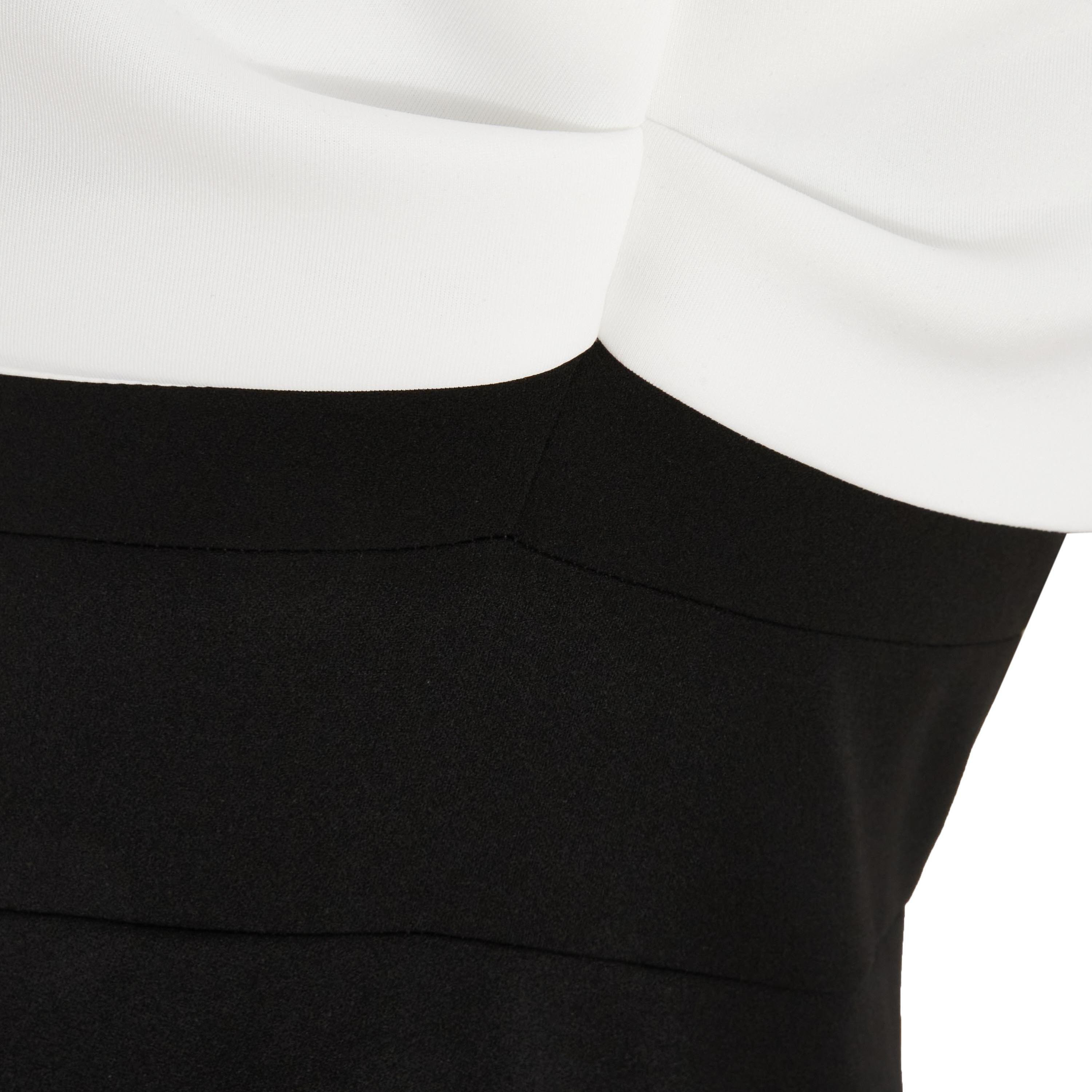 كويز- فستان ماكسي أسود مكشوف الكتفين من قماش الكريب سكوبا-women-clothing-dresses-image-4