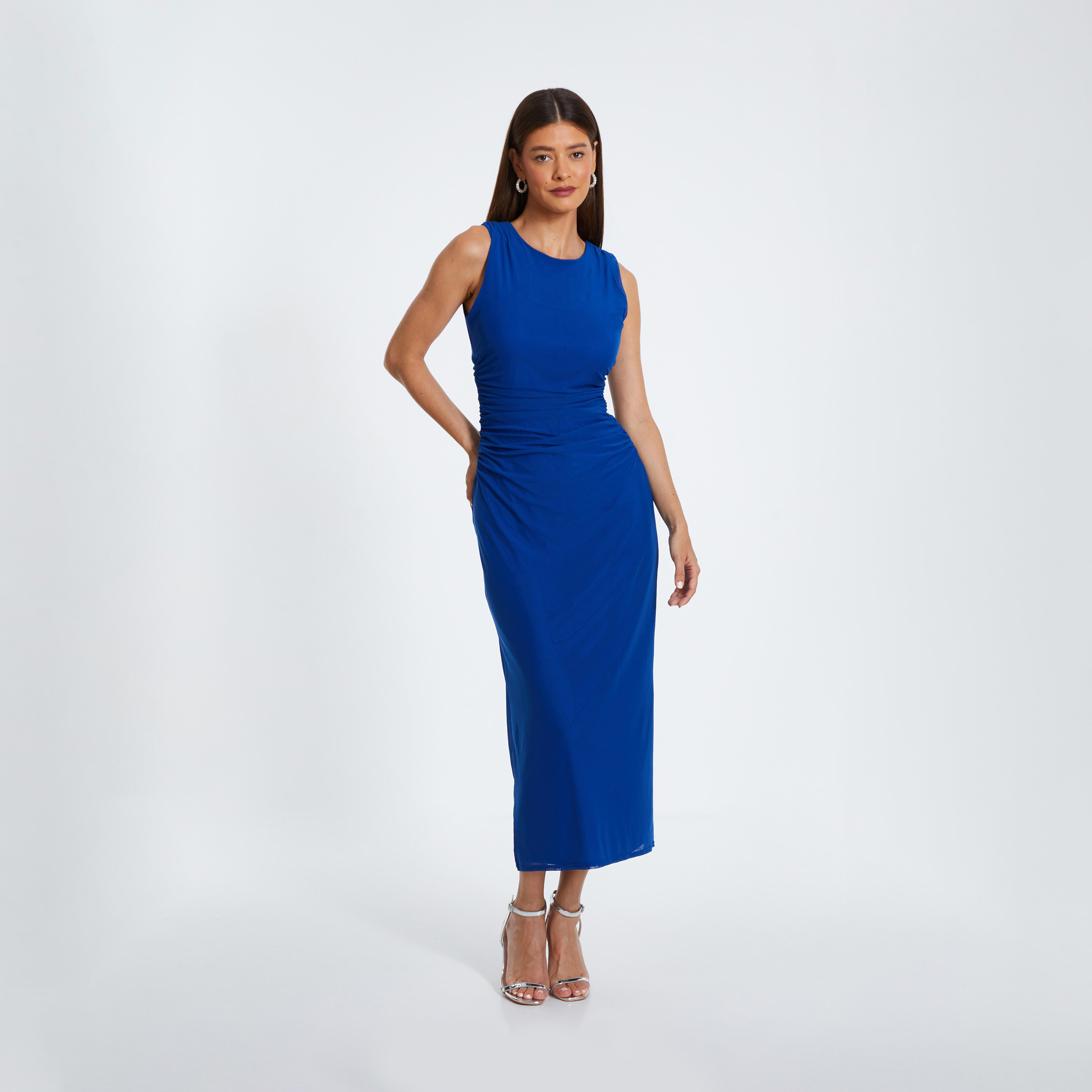 كويز- فستان ميداكسي أزرق بجزء أمامي مكشوف من المنتصف-women-clothing-dresses-image-1