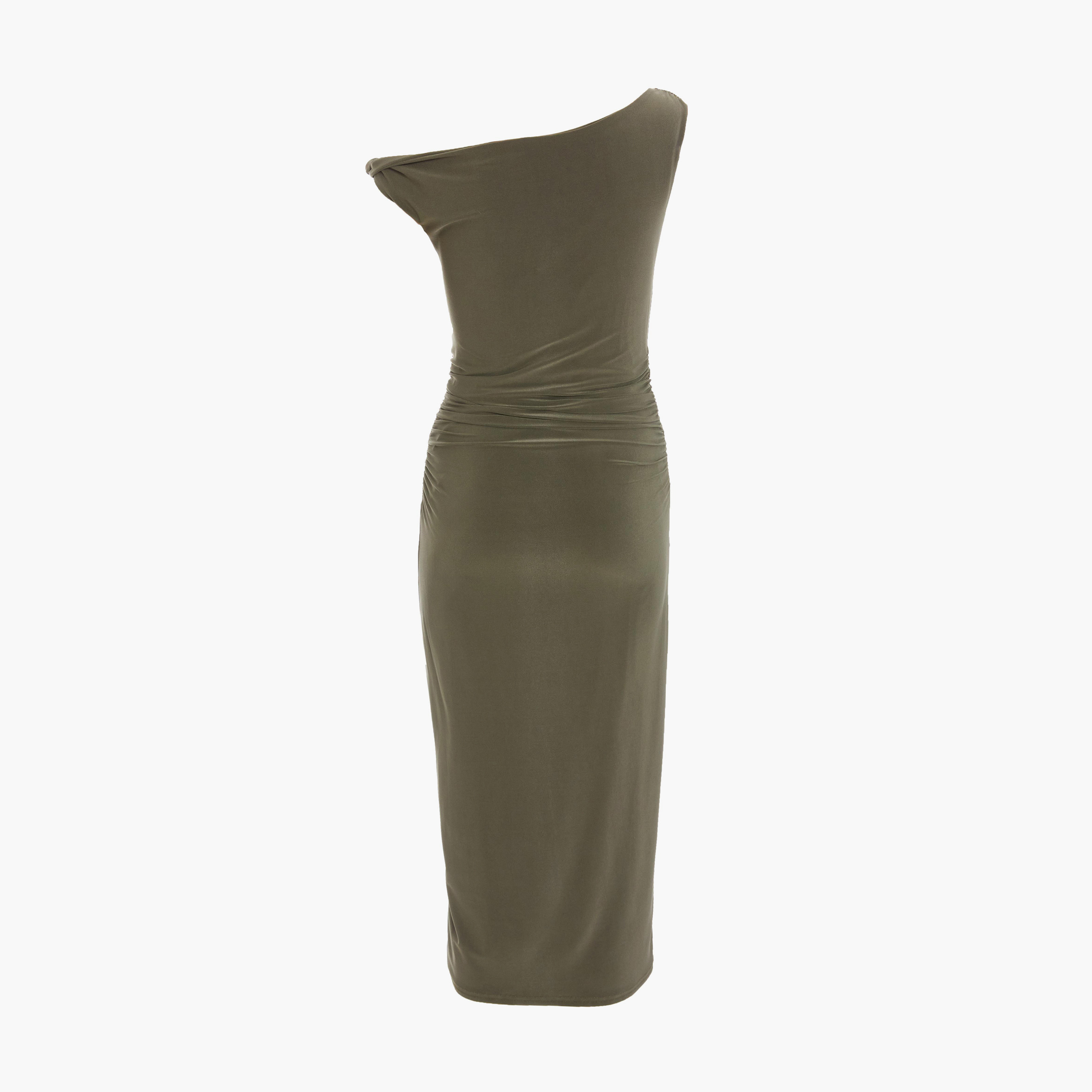 Quiz Khaki ITY Twist Strap Midi Dress-women-clothing-dresses-image-6
