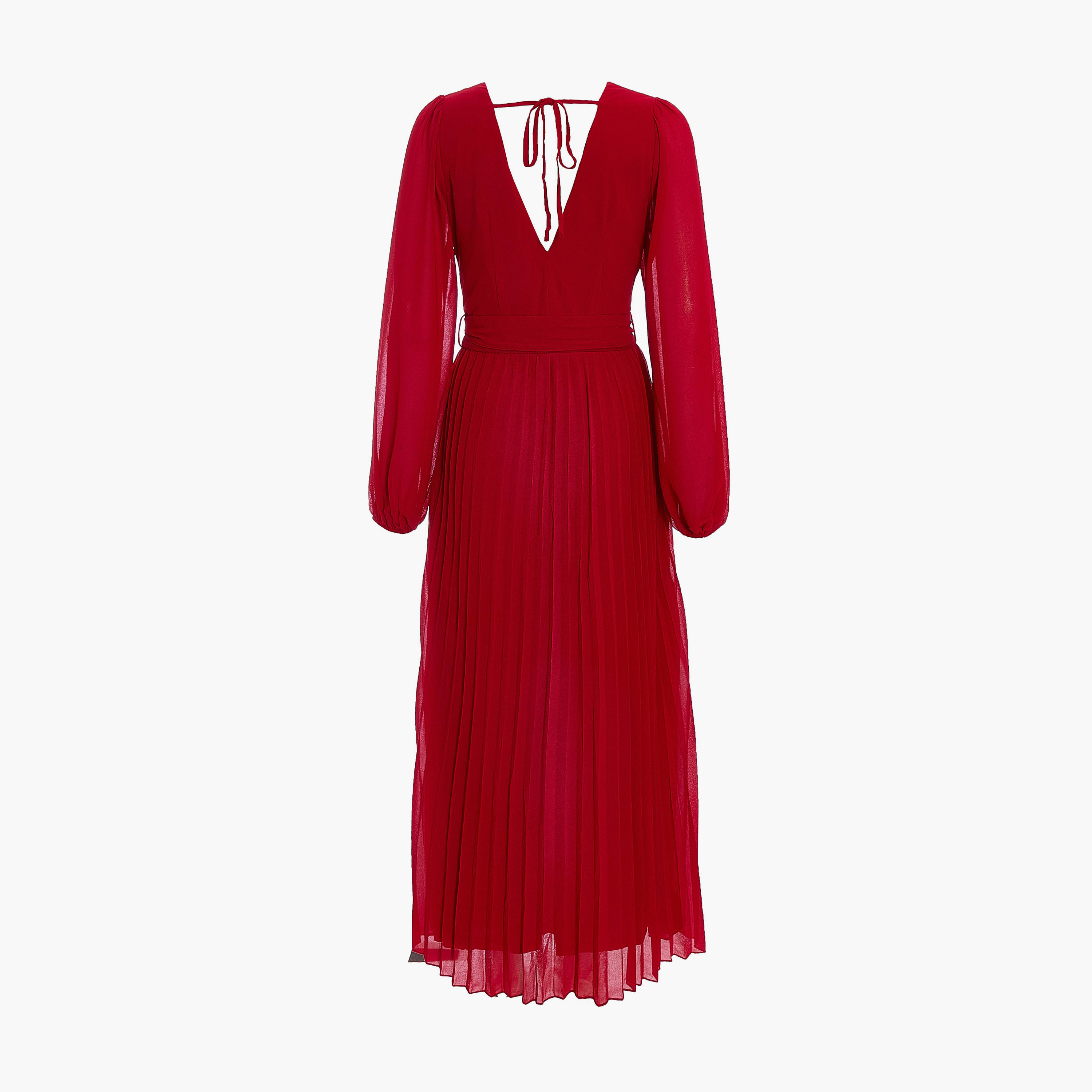 كويز-  فستان سهرة ماكسي من الشيفون بأكمام طويلة توتي-women-clothing-dresses-image-2