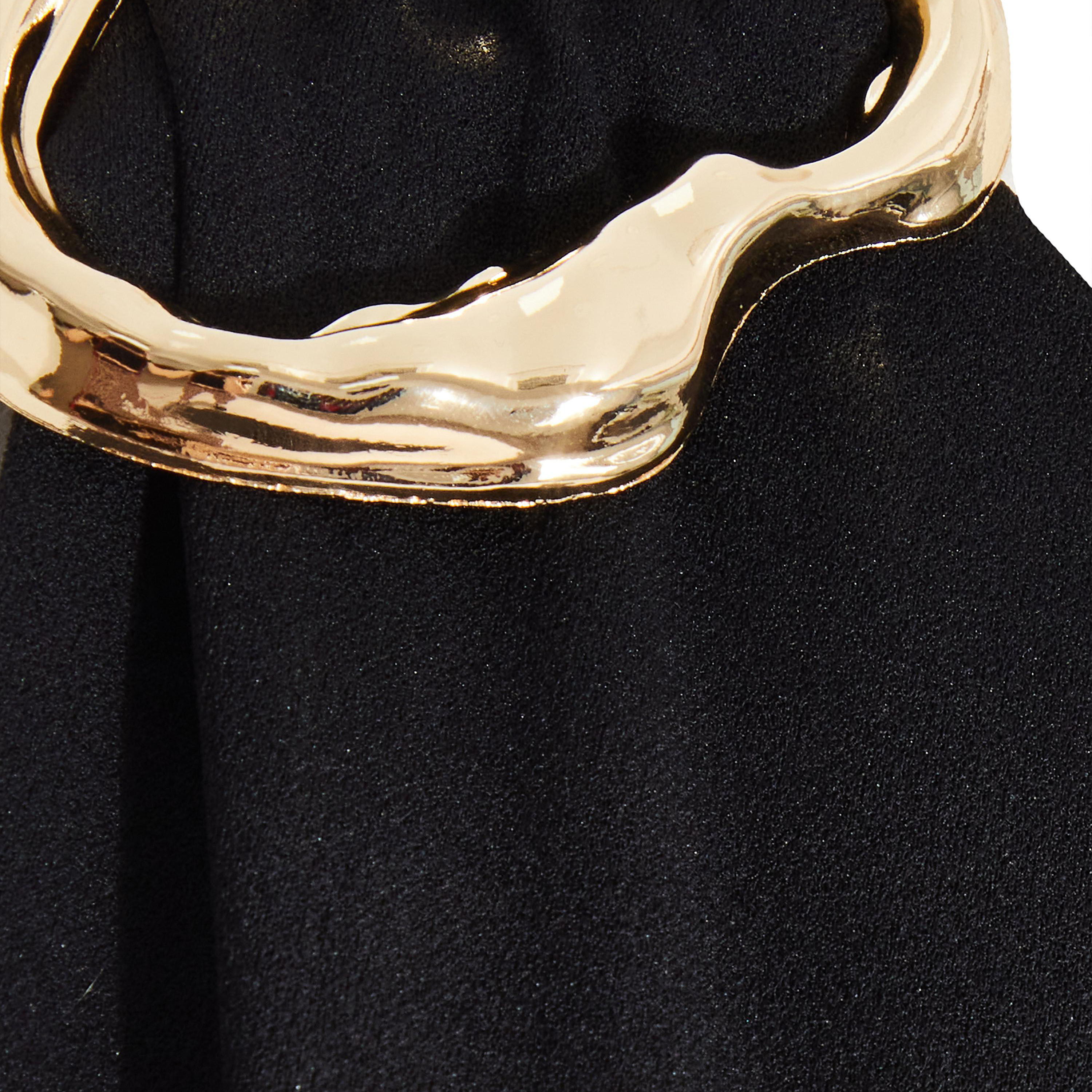 Quiz Black One Shoulder Scuba Crepe Jumpsuit with Gold Buckle-women-clothing-jumpsuits-image-4