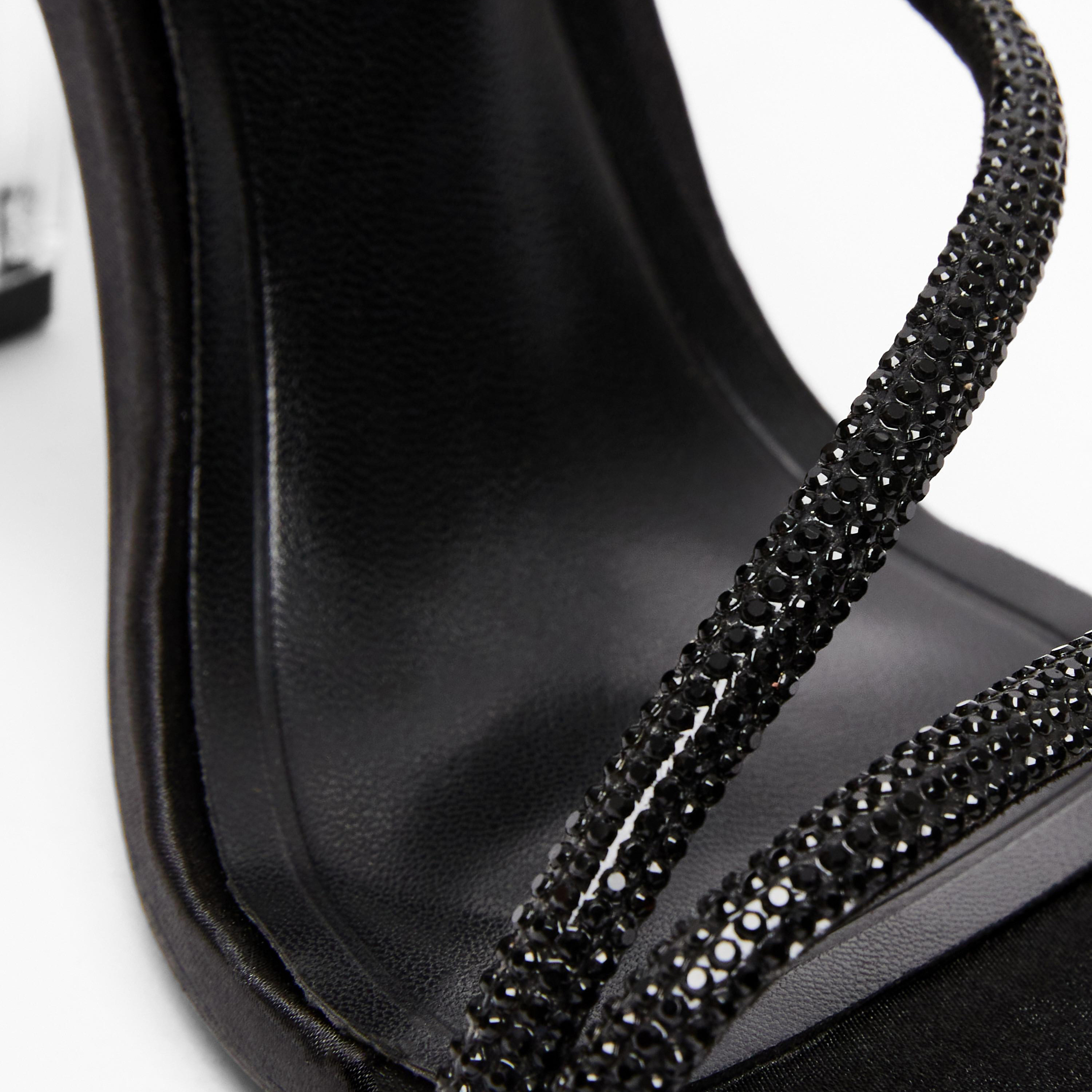 Quiz Women's Ankle Cross Strap Buckle Block Heel Sandals | 200797000-women-shoes-heels-image-3