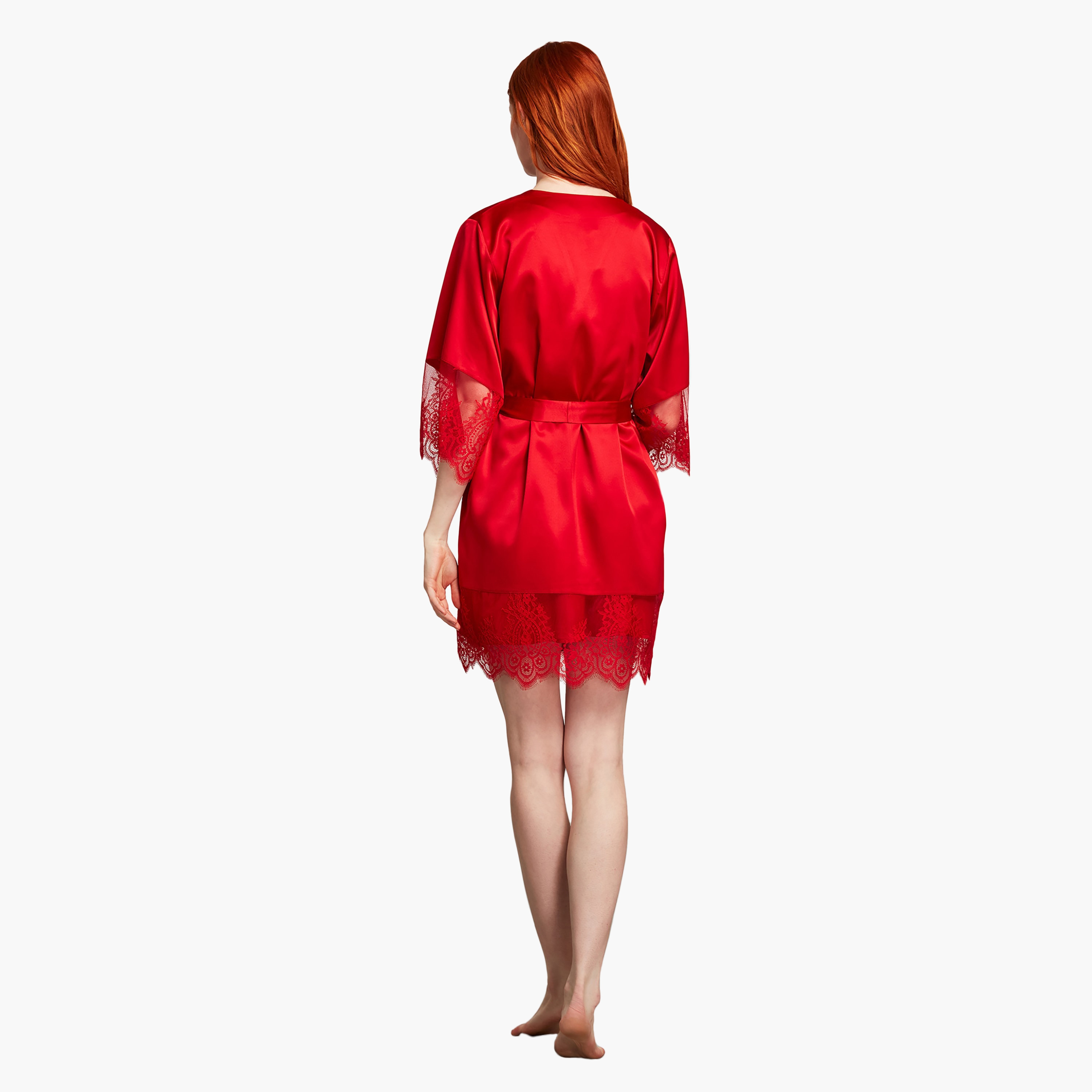 Penye Mood Robe Set with Lace Detail Shoulder Strap Robe and Women's Chemise-women-clothing-nightwear-pyjamas-longsets-image-3
