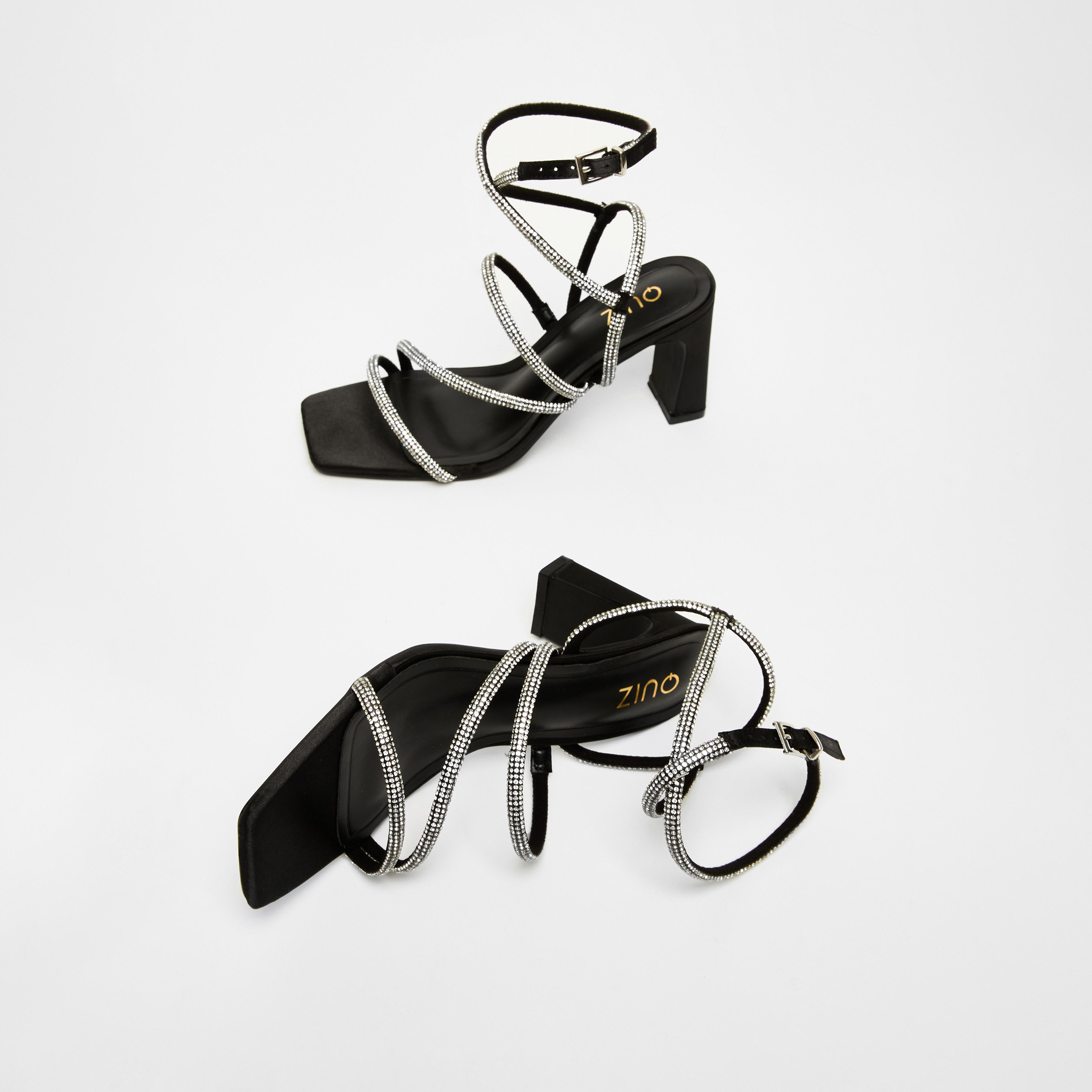 Quiz Women's Ankle Cross Strap Buckle Block Heel Sandals | 200800000-women-shoes-heels-image-2