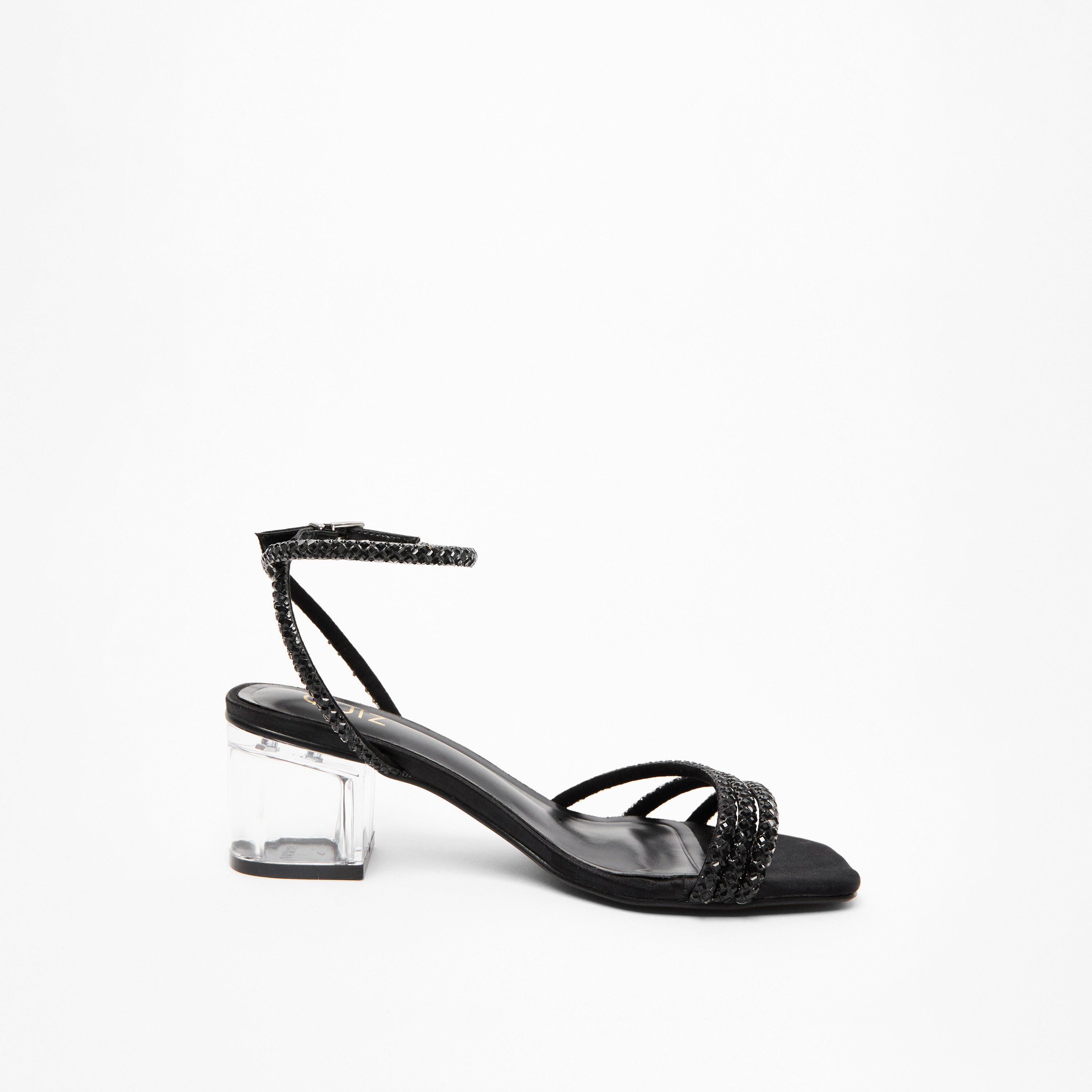 Quiz Women's Buckle Block Heel Strap Sandals | 200805000-women-shoes-heels-image-4