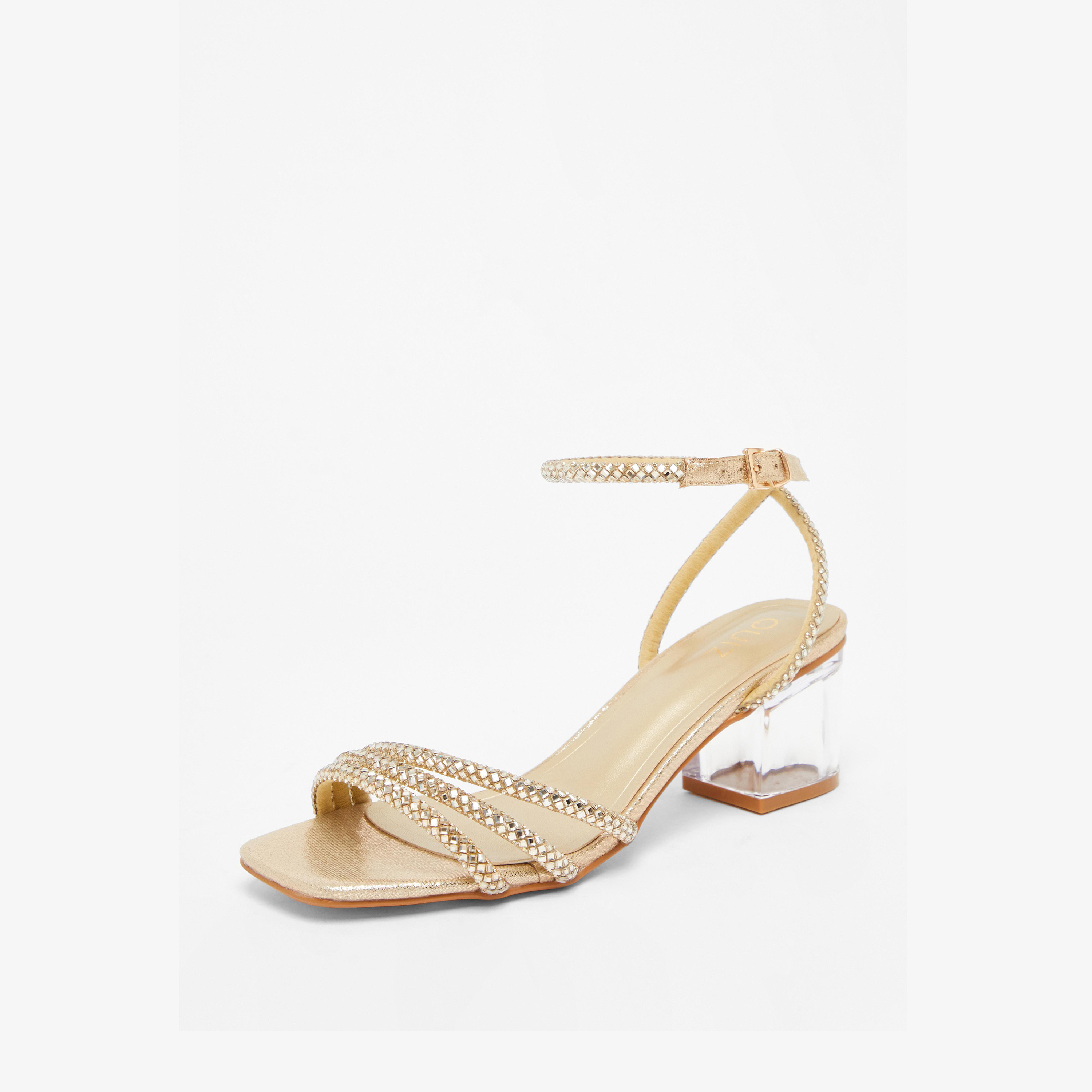 Quiz Women's Buckle Block Heel Strap Sandals | 200805650-women-shoes-heels-image-1