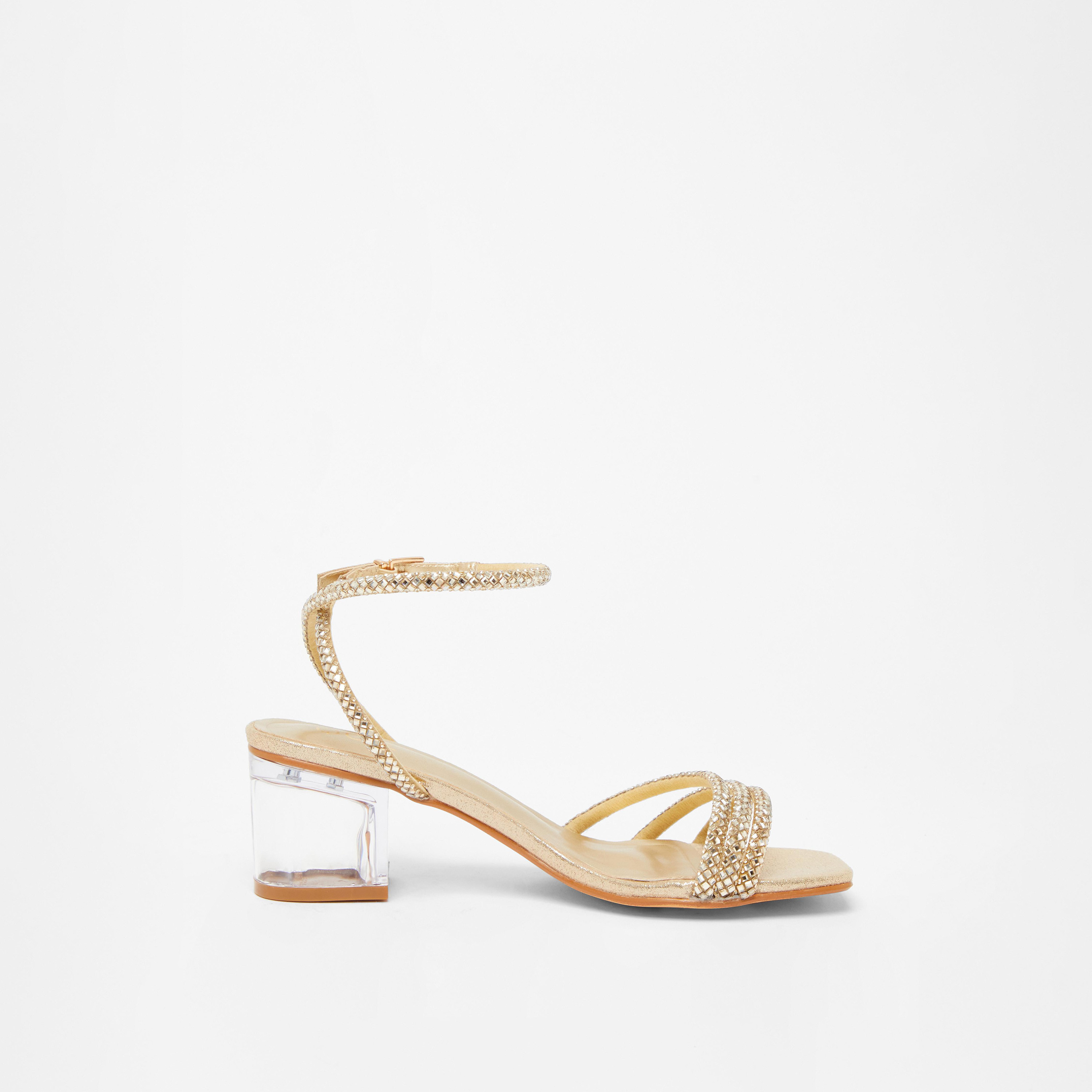 Quiz Women's Buckle Block Heel Strap Sandals | 200805650-women-shoes-heels-image-4