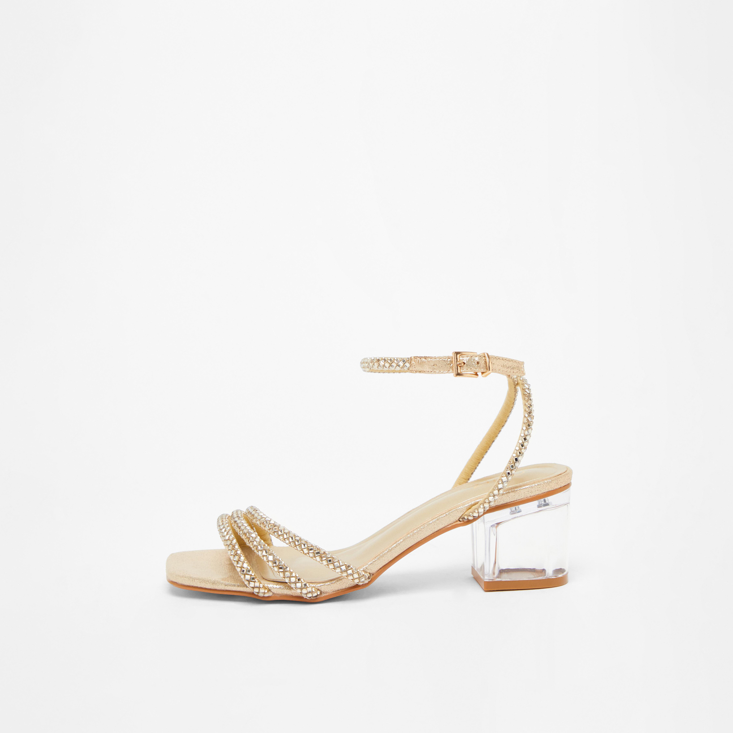 Quiz Women's Buckle Block Heel Strap Sandals | 200805650-women-shoes-heels-image-5