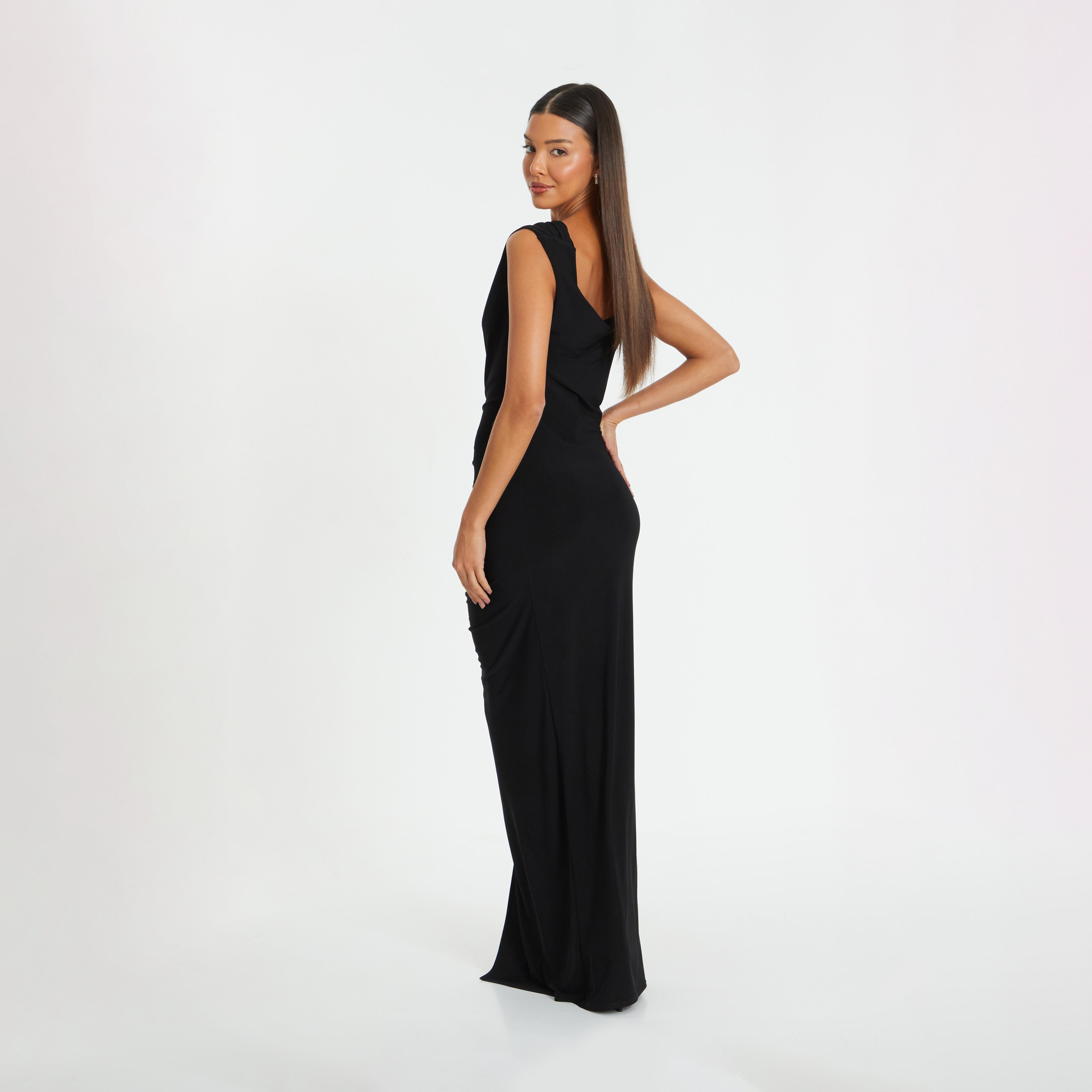 كويز-  فستان ماكسي سهرة من ITY بقصّة مكشكشة وحواف ماسية-women-clothing-dresses-image-2