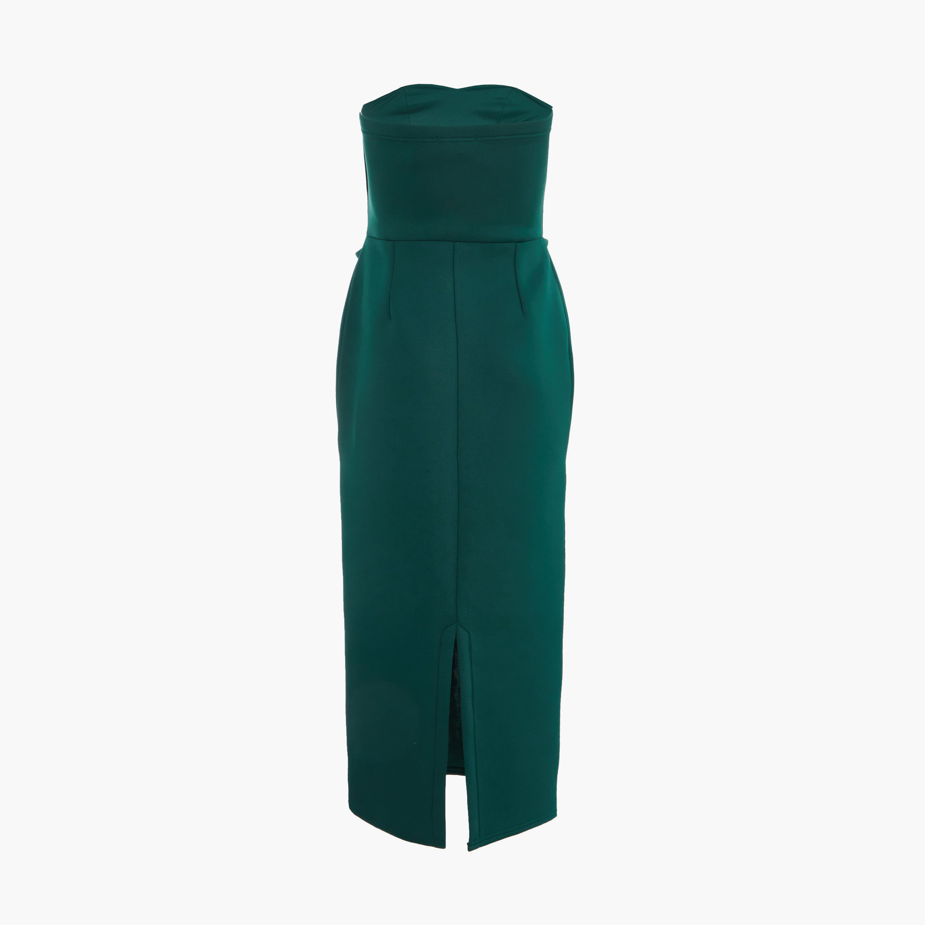 كويز- فستان سهرة أخضر بفيونكة سكوبا-women-clothing-dresses-image-6