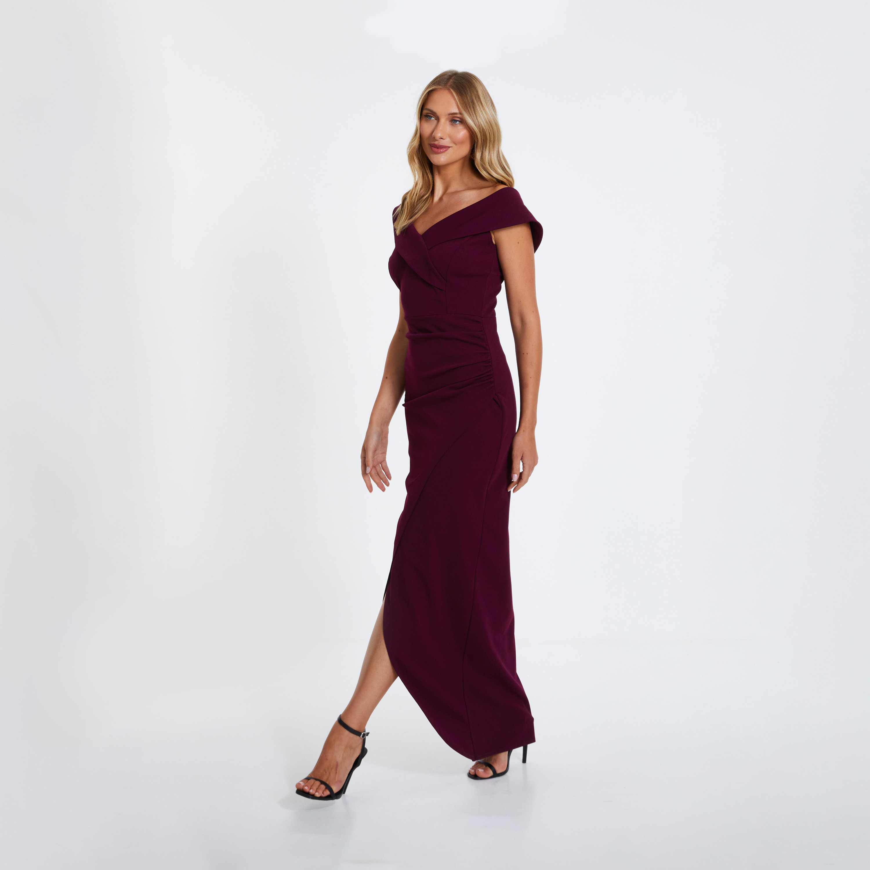 كويز- فستان سهرة ماكسي بقصّة باردو من قماش الكريب باللون الأرجواني-women-clothing-dresses-image-3