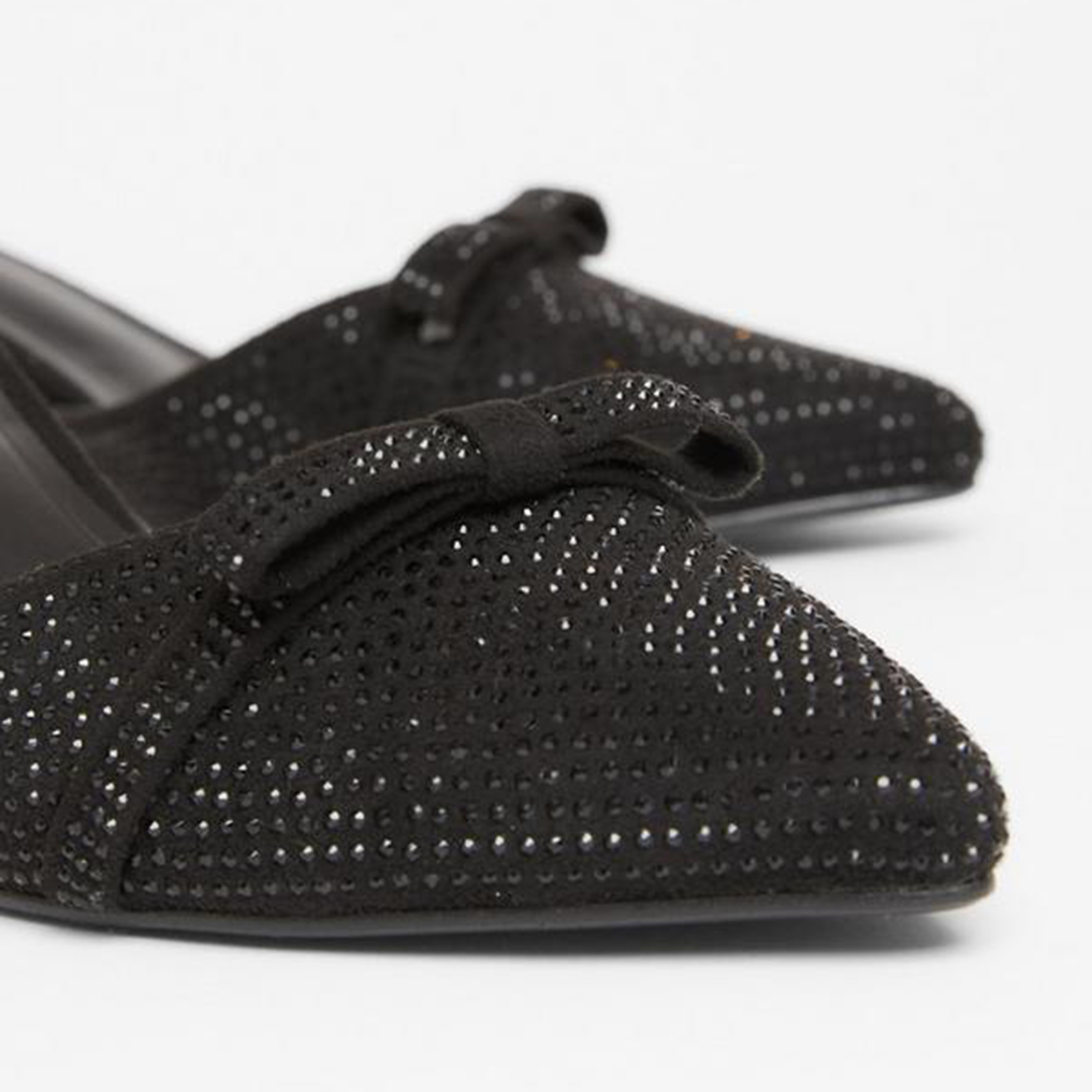 Quiz Black Diamante Low Court Ankle Strap Heels | 200907000-women-shoes-heels-image-3