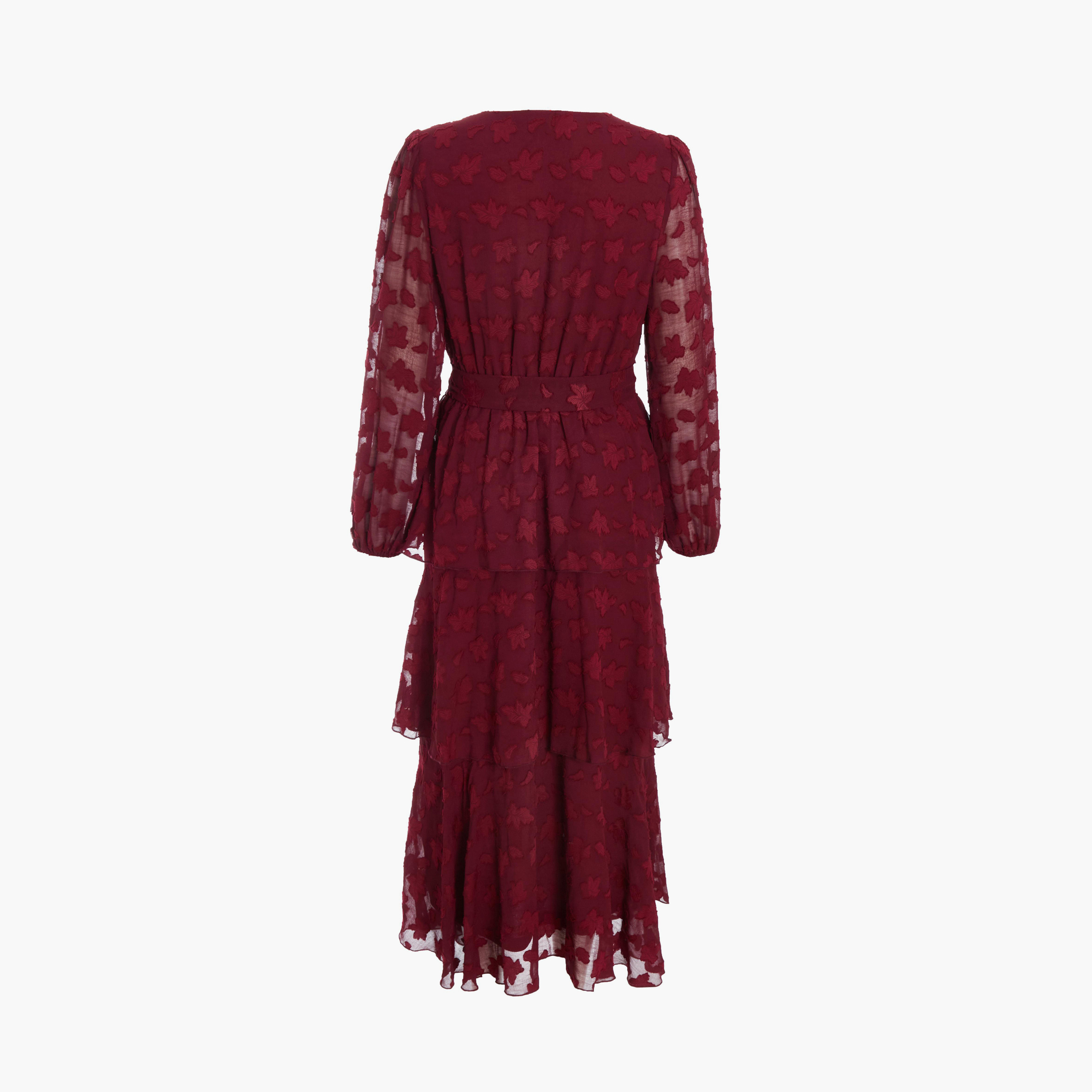 Quiz Berry Jacquard Tiered Midi Dress-women-clothing-dresses-image-6
