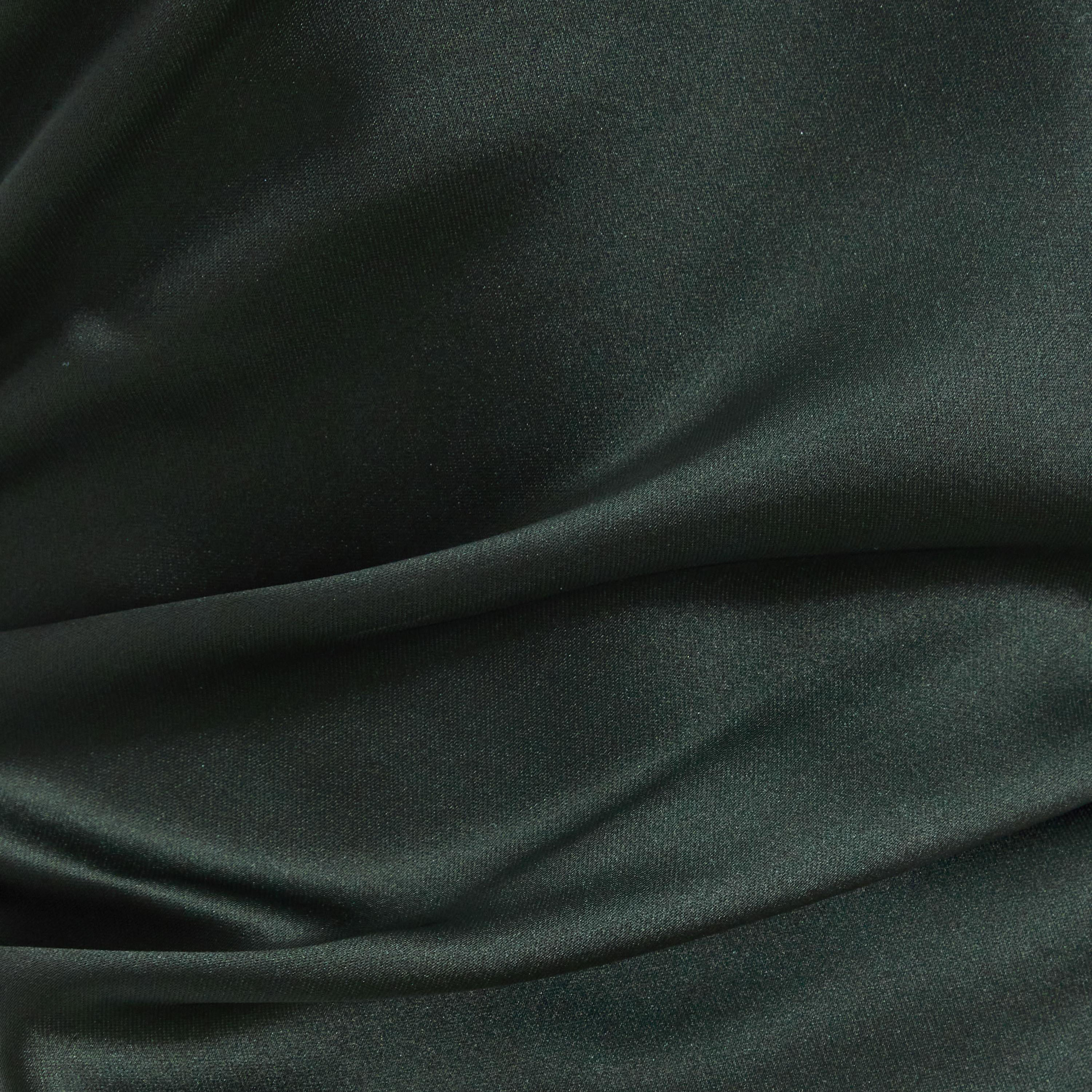 كويز- فستان سهرة ميدي بقصّة باردو من قماش الساتان باللون الزيتوني-women-clothing-dresses-image-4