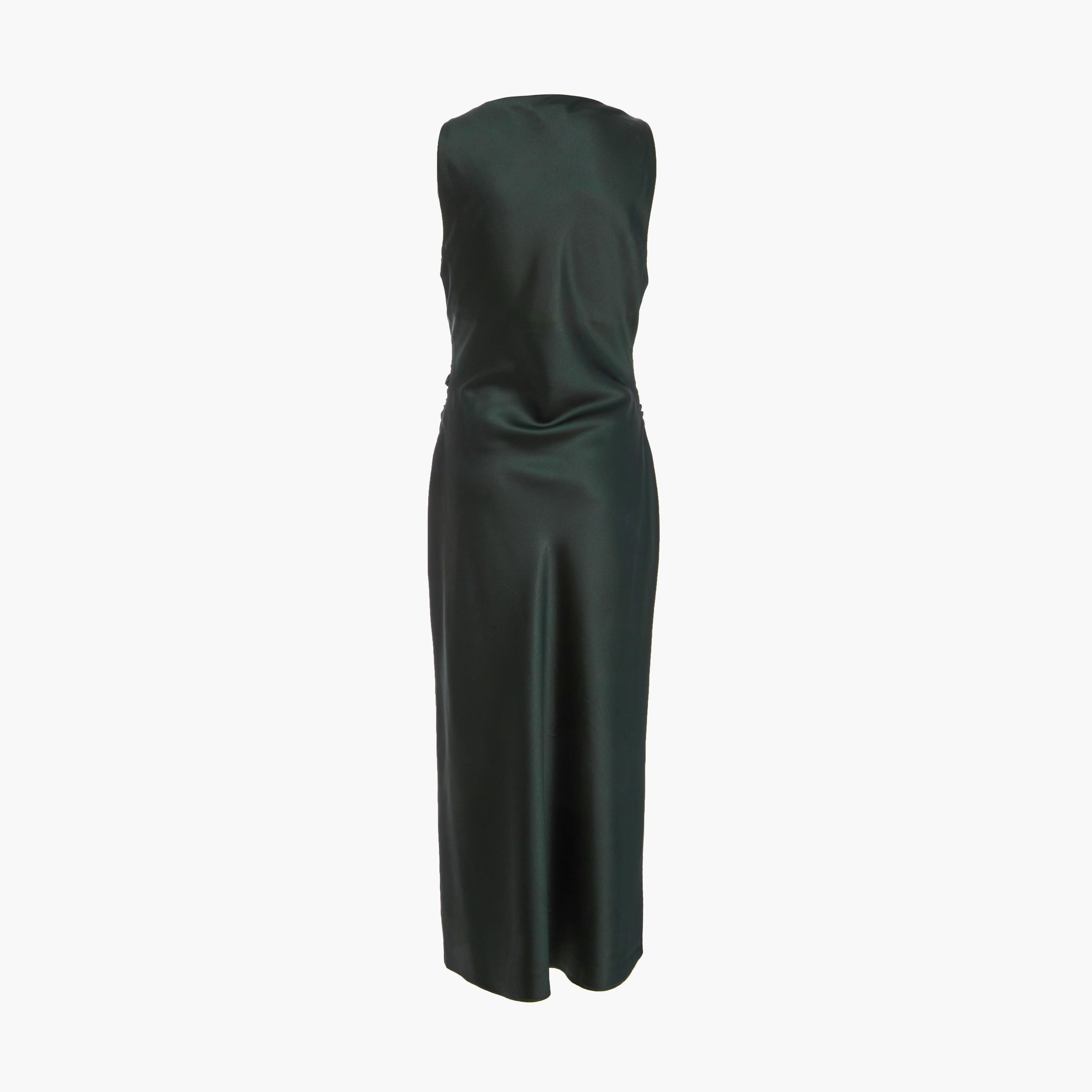 Quiz Olive Satin Twist Strap Evening Midi Dress-women-clothing-dresses-image-6