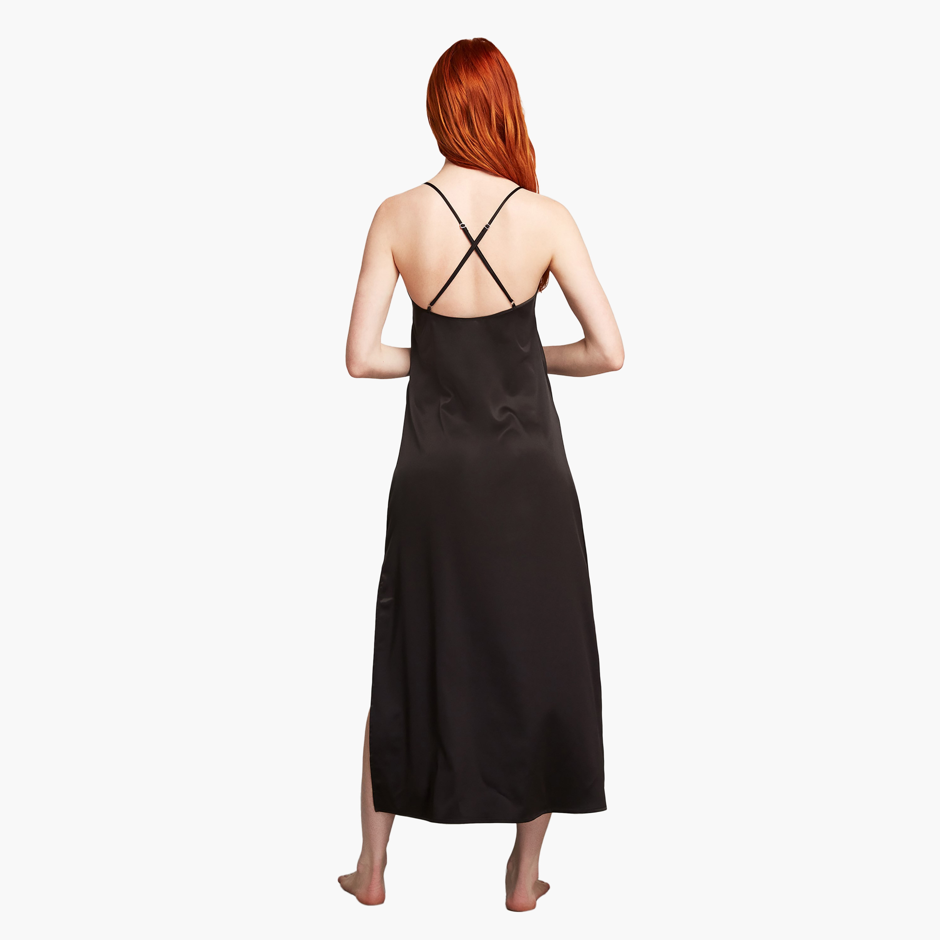 طقم رداء مع رداء بحزام كتف سادة وقميص نسائي من بيني موود-women-clothing-nightwear-pyjamas-longsets-image-4