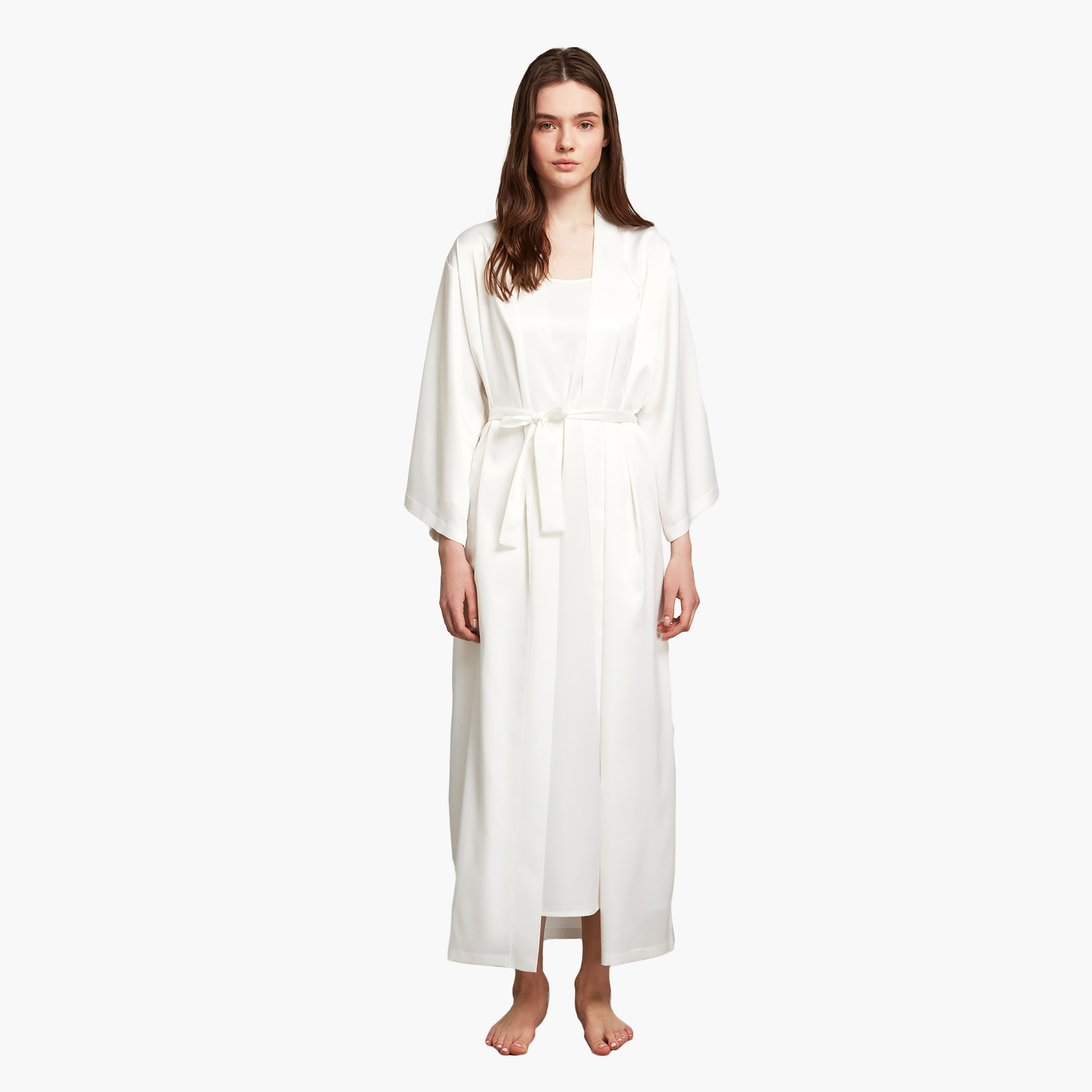 طقم رداء مع رداء بحزام كتف سادة وقميص نسائي من بيني موود-women-clothing-nightwear-pyjamas-longsets-image-3