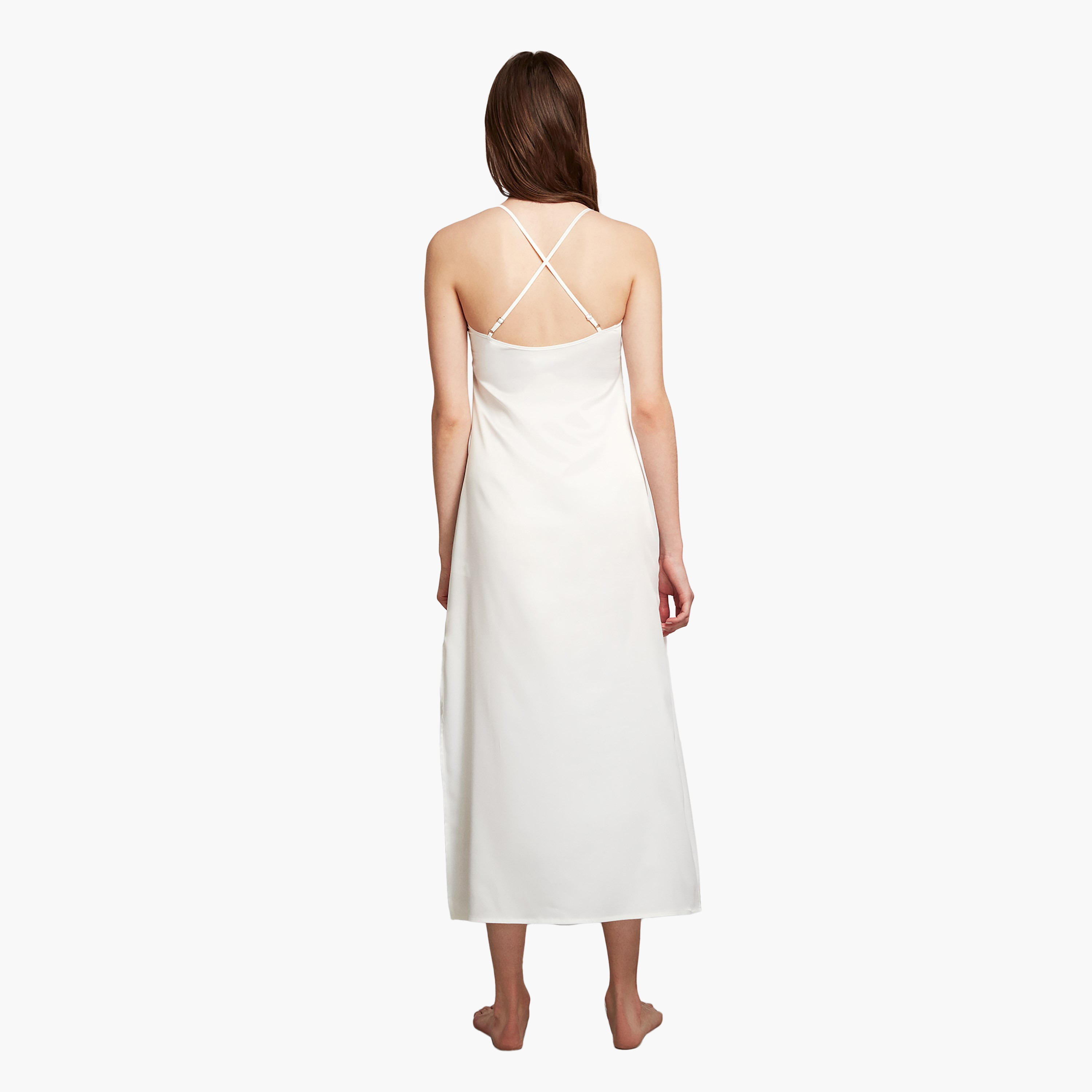 طقم رداء مع رداء بحزام كتف سادة وقميص نسائي من بيني موود-women-clothing-nightwear-pyjamas-longsets-image-1