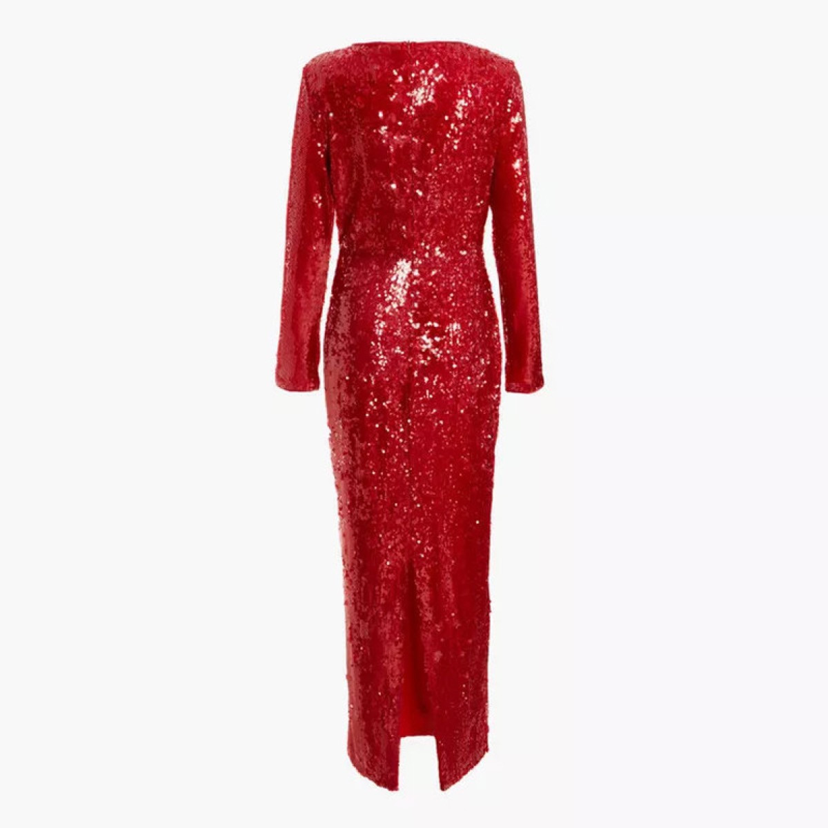 Quiz Red Sequin Tie Front Maxi Evening Dress-women-clothing-dresses-image-6