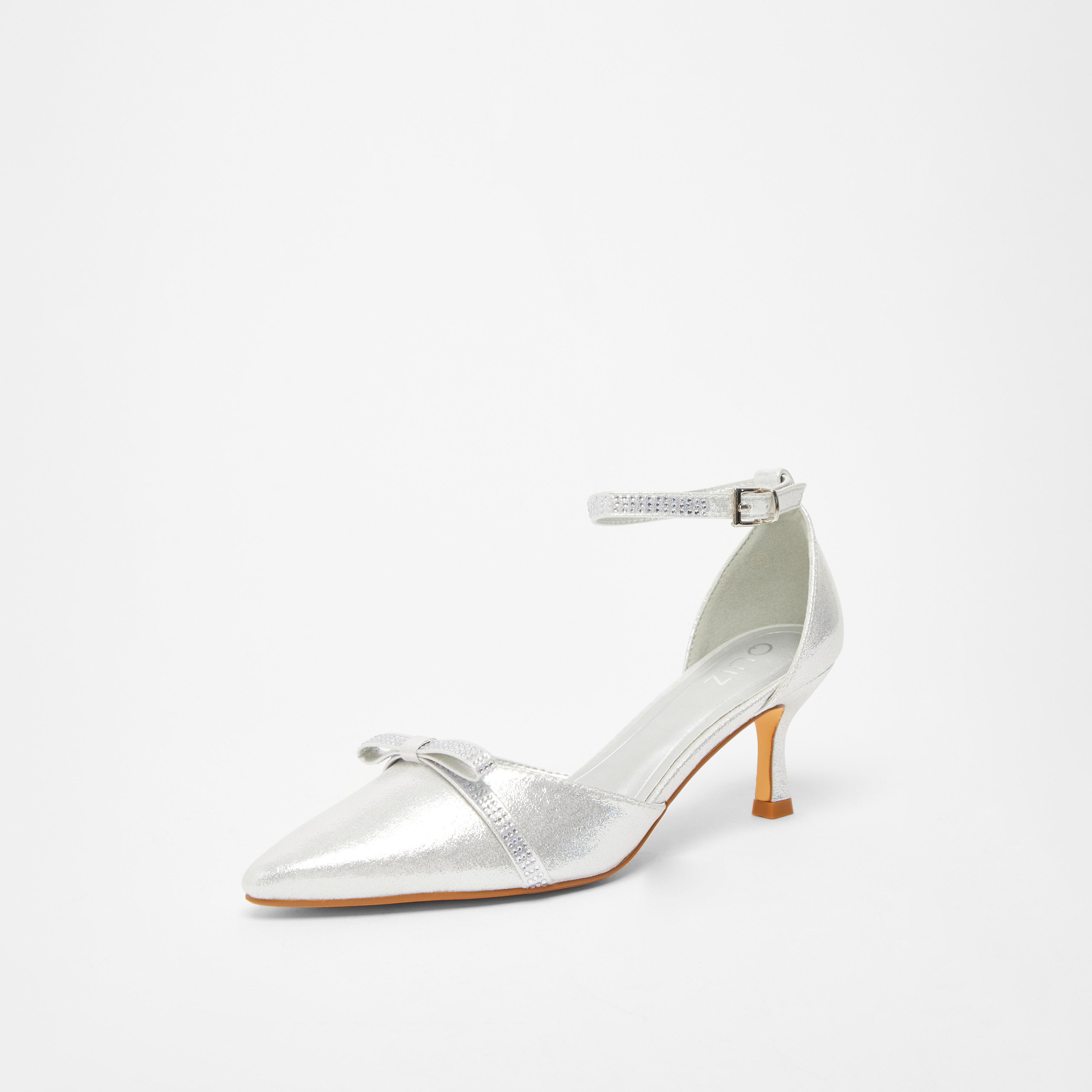 كويز- صندل نسائي بكعب صغير وحزام بإبزيم | 201052625-women-shoes-heels-image-1