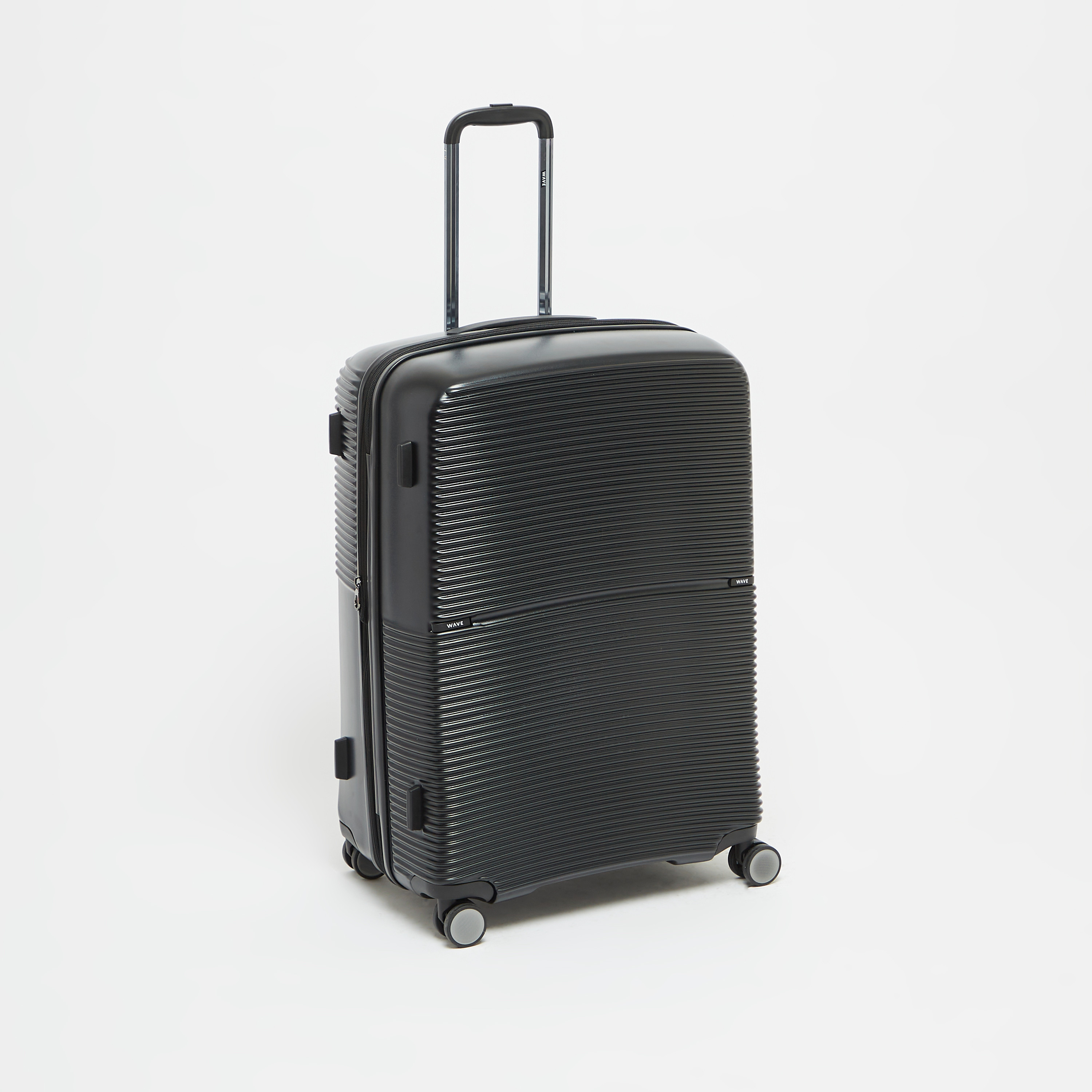 Duchini Textured Hardcase Luggage Trolley Bag with Retractable Handle