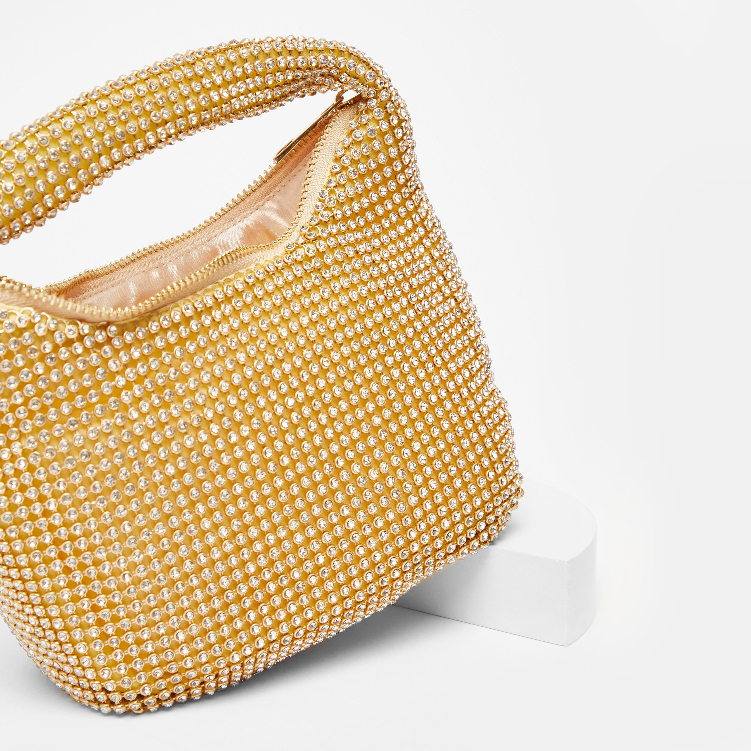Quiz Rhinestone Mini Hobo Bag with Top Handle | 27 X 2.5 X 21 CM-women-bagsandwallets-handbags-image-4