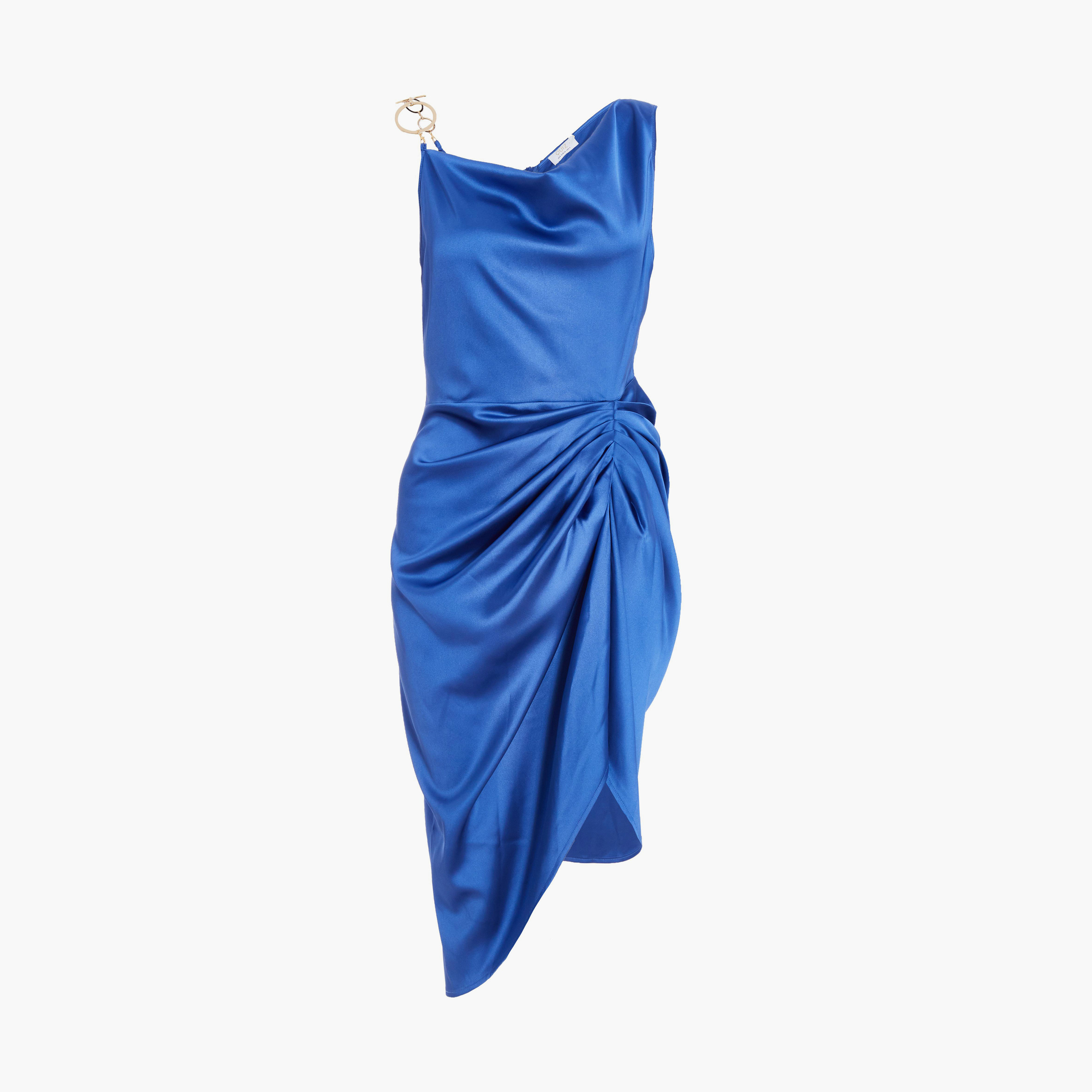 Quiz Blue Satin Ruched Cowl Evening Midi Dress-women-clothing-dresses-image-5