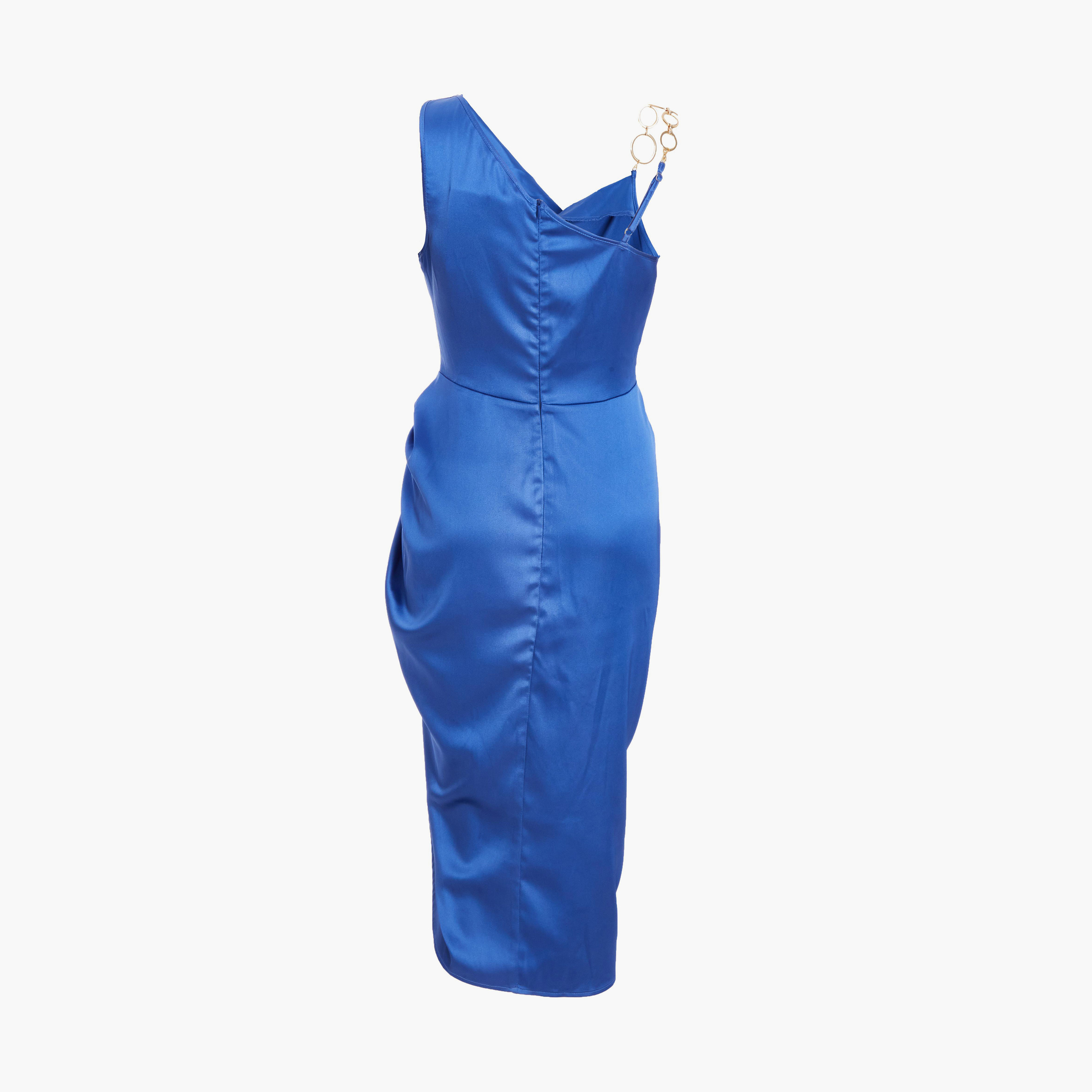 Quiz Blue Satin Ruched Cowl Evening Midi Dress-women-clothing-dresses-image-6