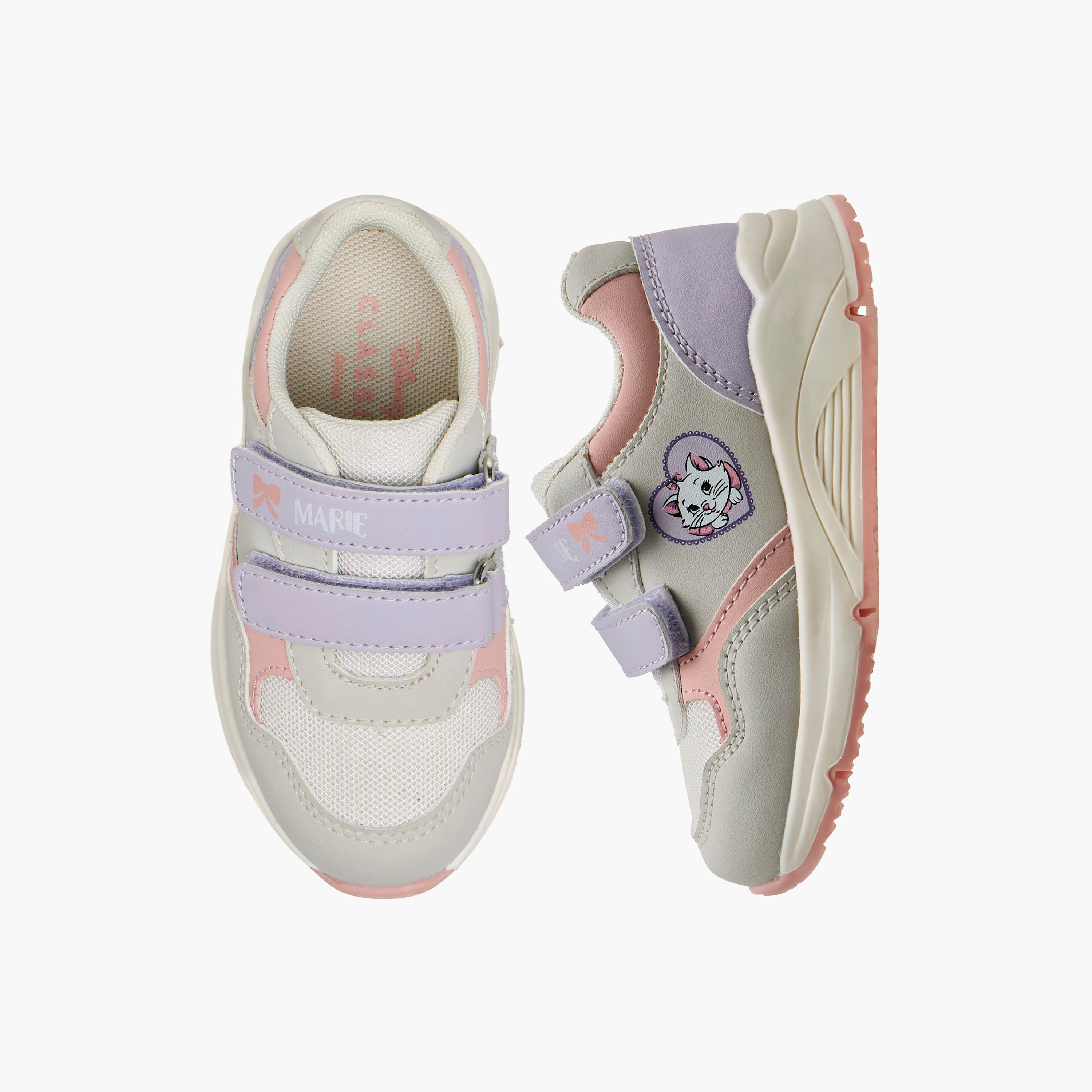 Disney Girls Marie Print Hook & Loop Sneakers-girls-shoes-sneakers-image-1