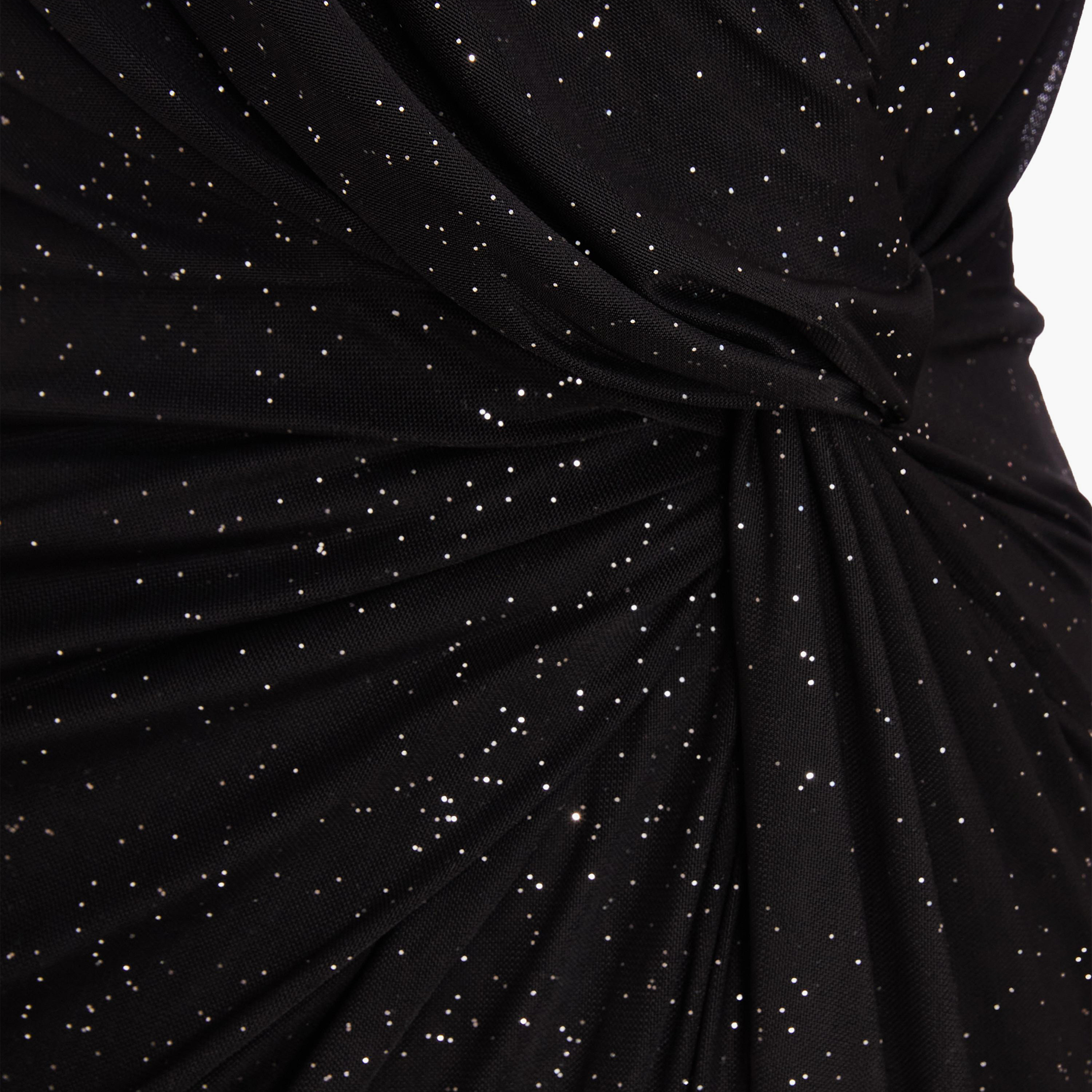 Quiz Glitter Mesh Knot Front Midaxi Evening Dress-women-clothing-dresses-image-4