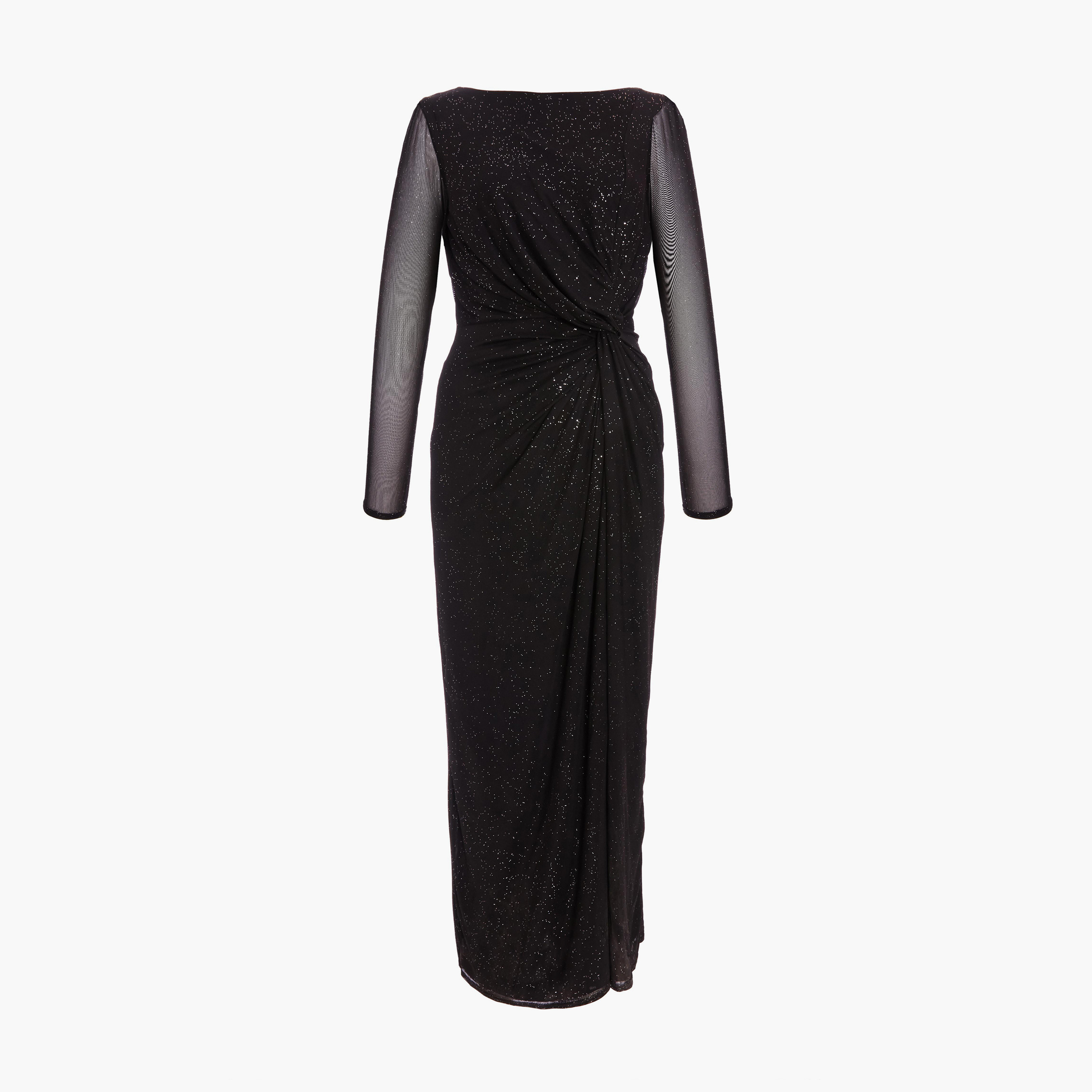 Quiz Glitter Mesh Knot Front Midaxi Evening Dress-women-clothing-dresses-image-5