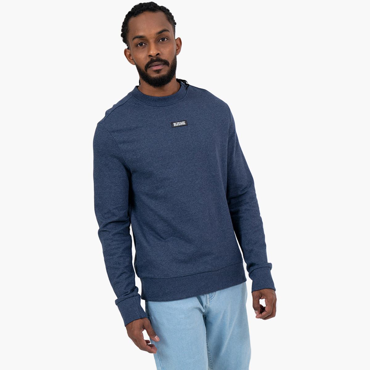 BlueAge Men Solid Crew Neck Sweatshirt-men-winterwear-hoodiesandsweatshirts-image-1