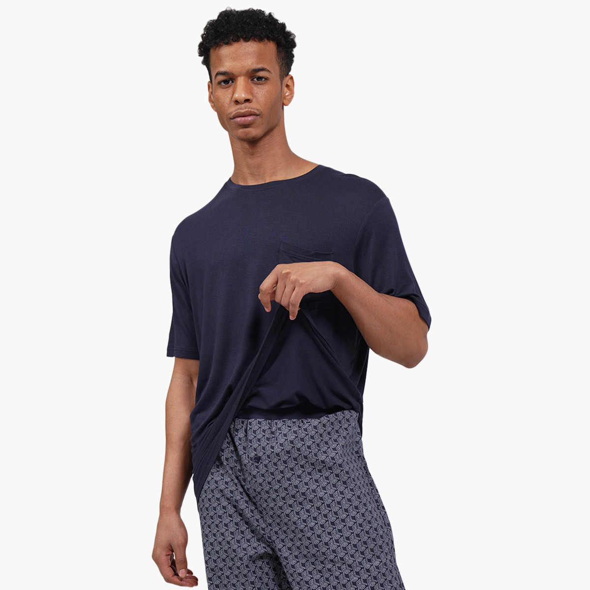 BlueAge Men Solid Round Neck Loungewear Set-men-clothing-nightwear-sets-image-8